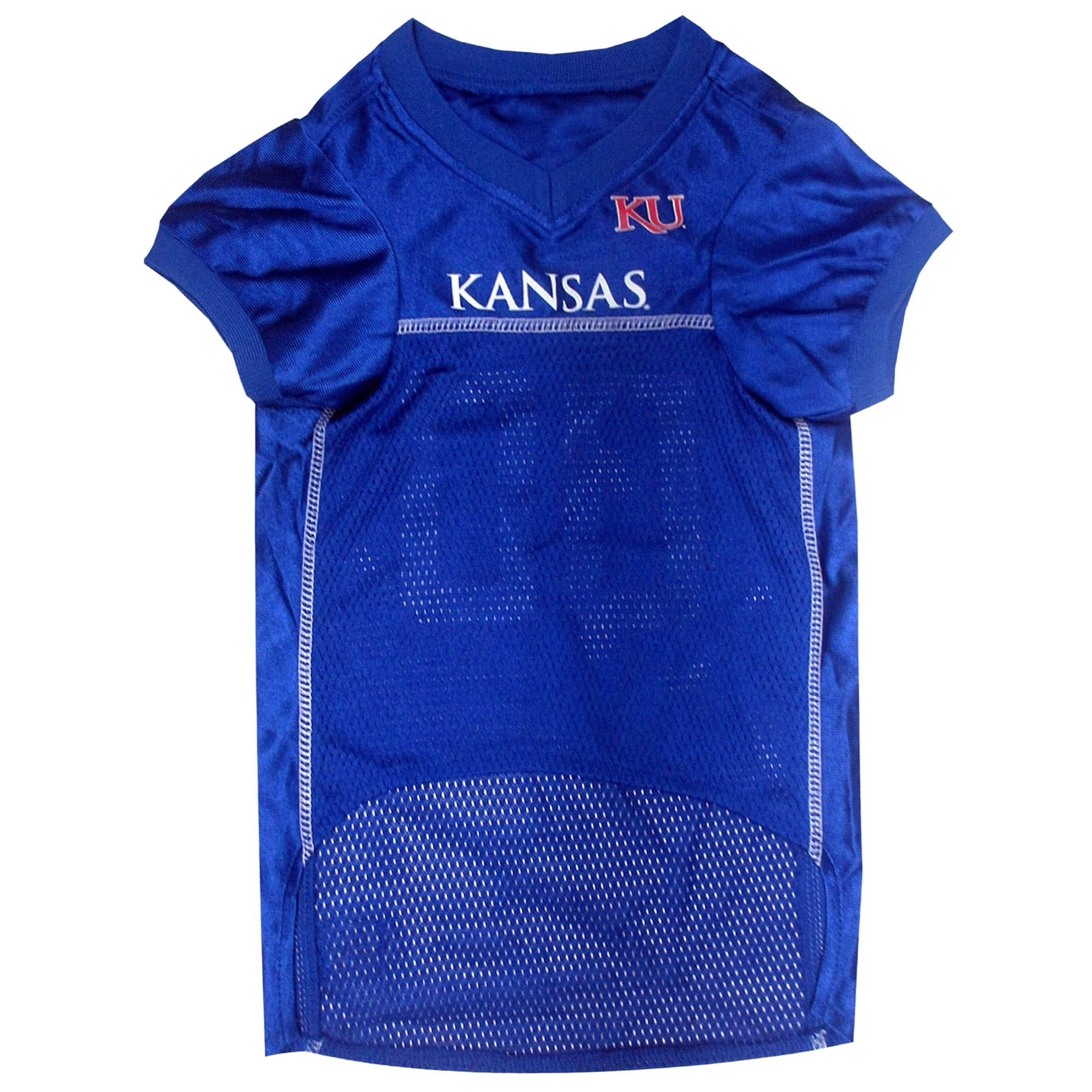 Pets First NCAA College Kansas Jayhawks Mesh Jersey for DOGS & CATS, Medium. Licensed Dog Jersey with your Favorite Football/Bas