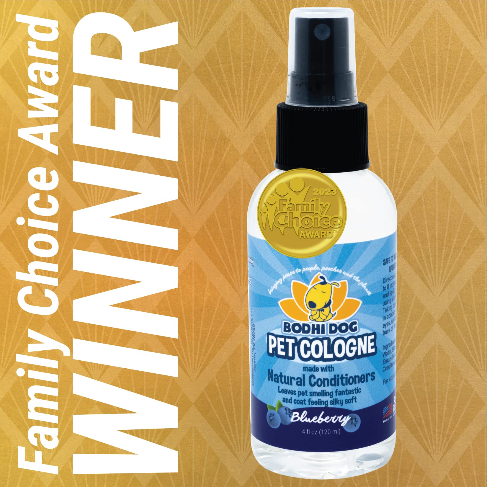 Bodhi Dog Natural Dog Cologne (Blueberry) - Premium Scented Deodorizing Pet Perfume with Conditioner for Dogs & Cats - Keeps Pet