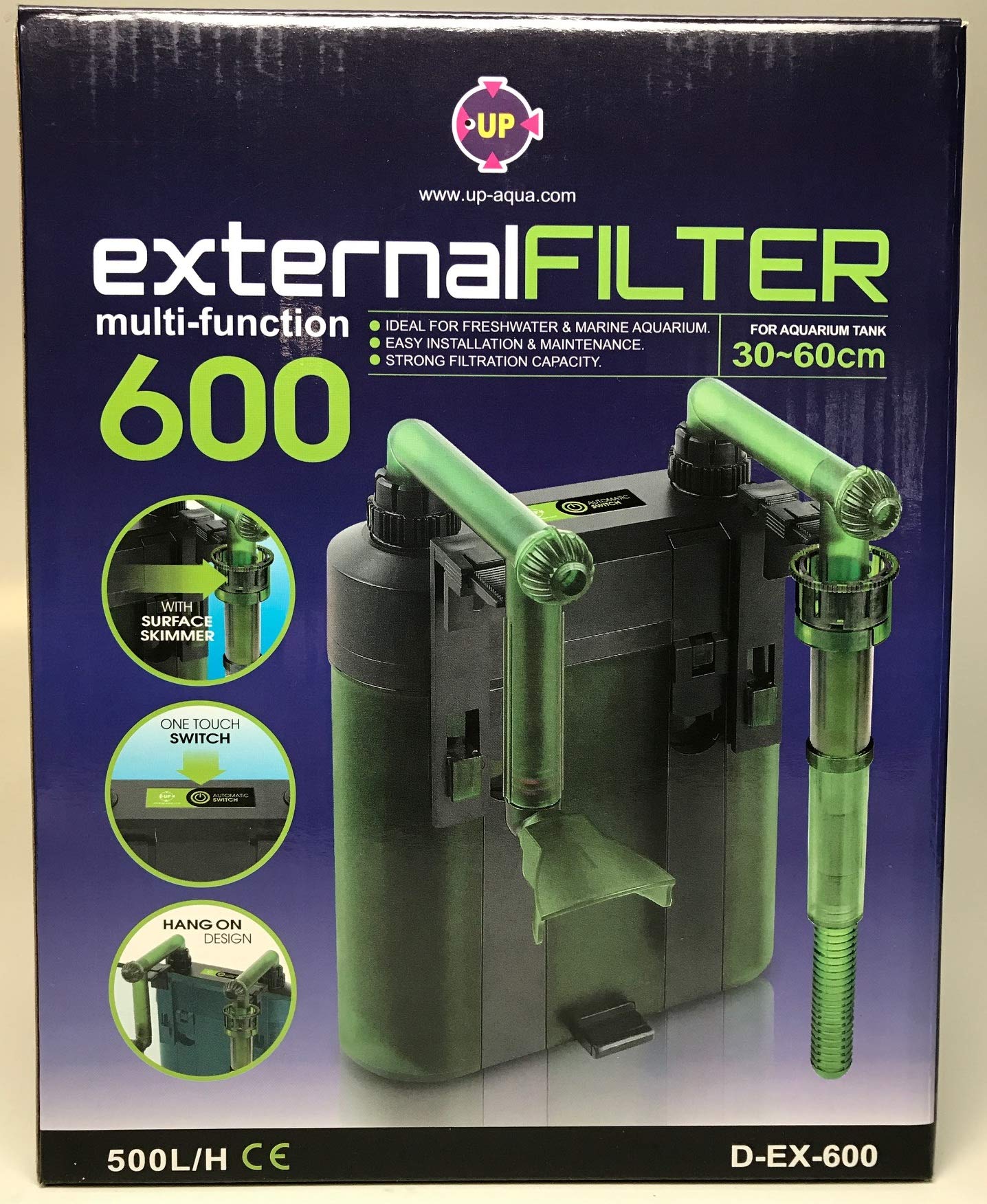 Up Aqua Ua-600 Hang On Back External Filter