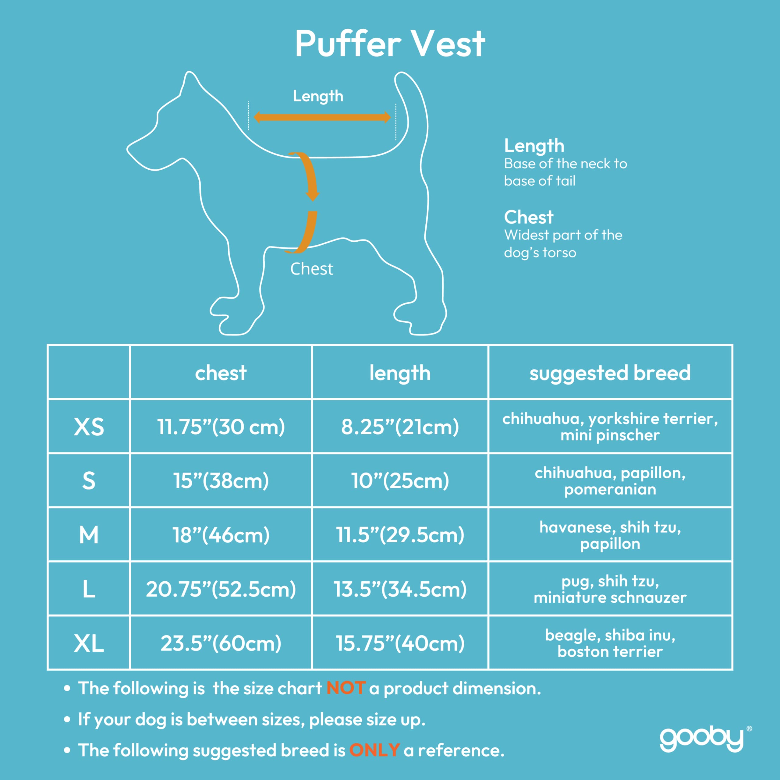 Gooby Puffer Vest Dog Jacket - Orange, X-Small - Ultra Thin Zip Up Wind Breaker With Dual D Ring Leash - Water Resistant Small Dog Sweater Coat - Dog Clothes For Small Dogs Boy Or Medium Dogs