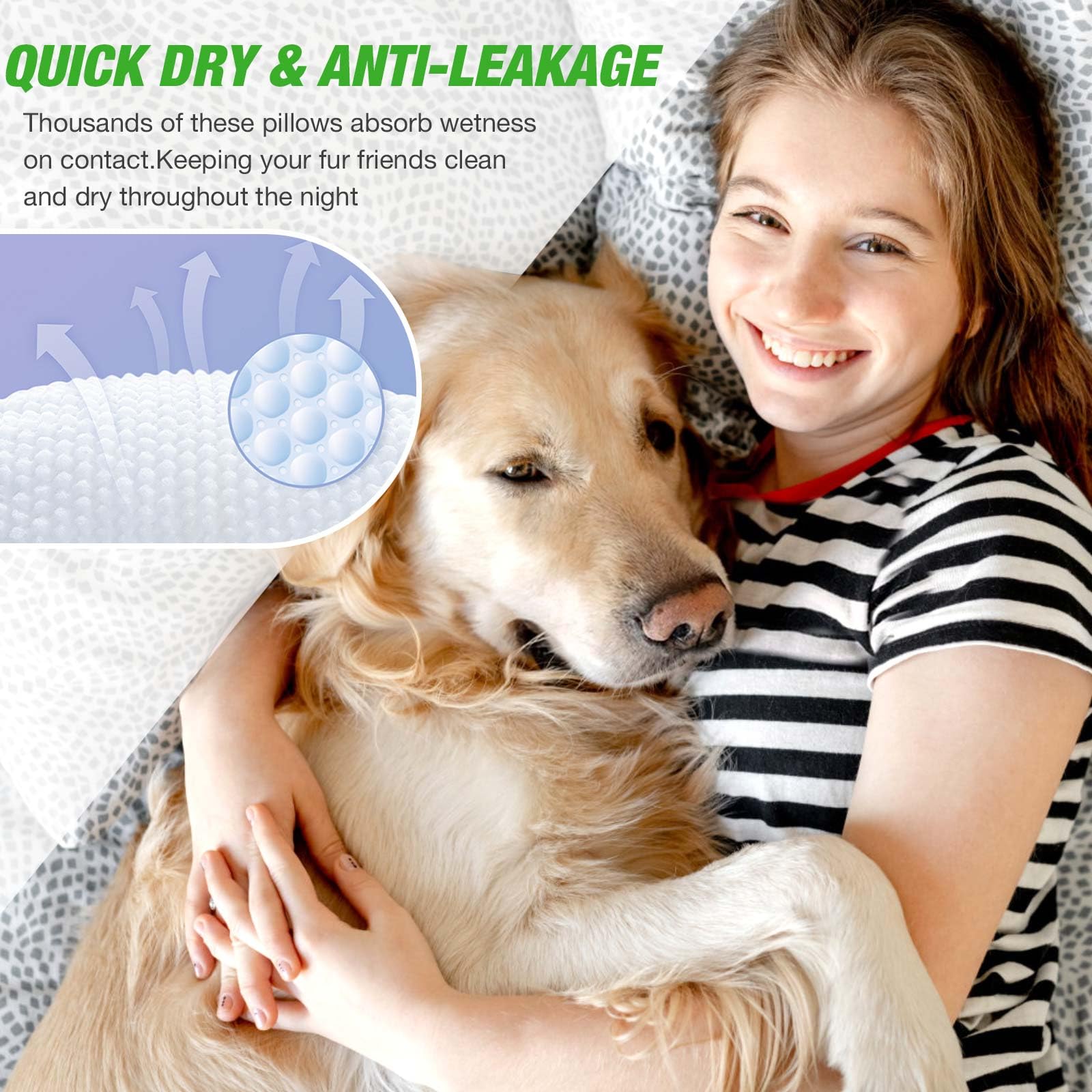 Dog Diapers Male Disposable Super Absorbent, 50 Count, Male Dog Wraps Leak Proof, Ultra Dry & Breathable, Large