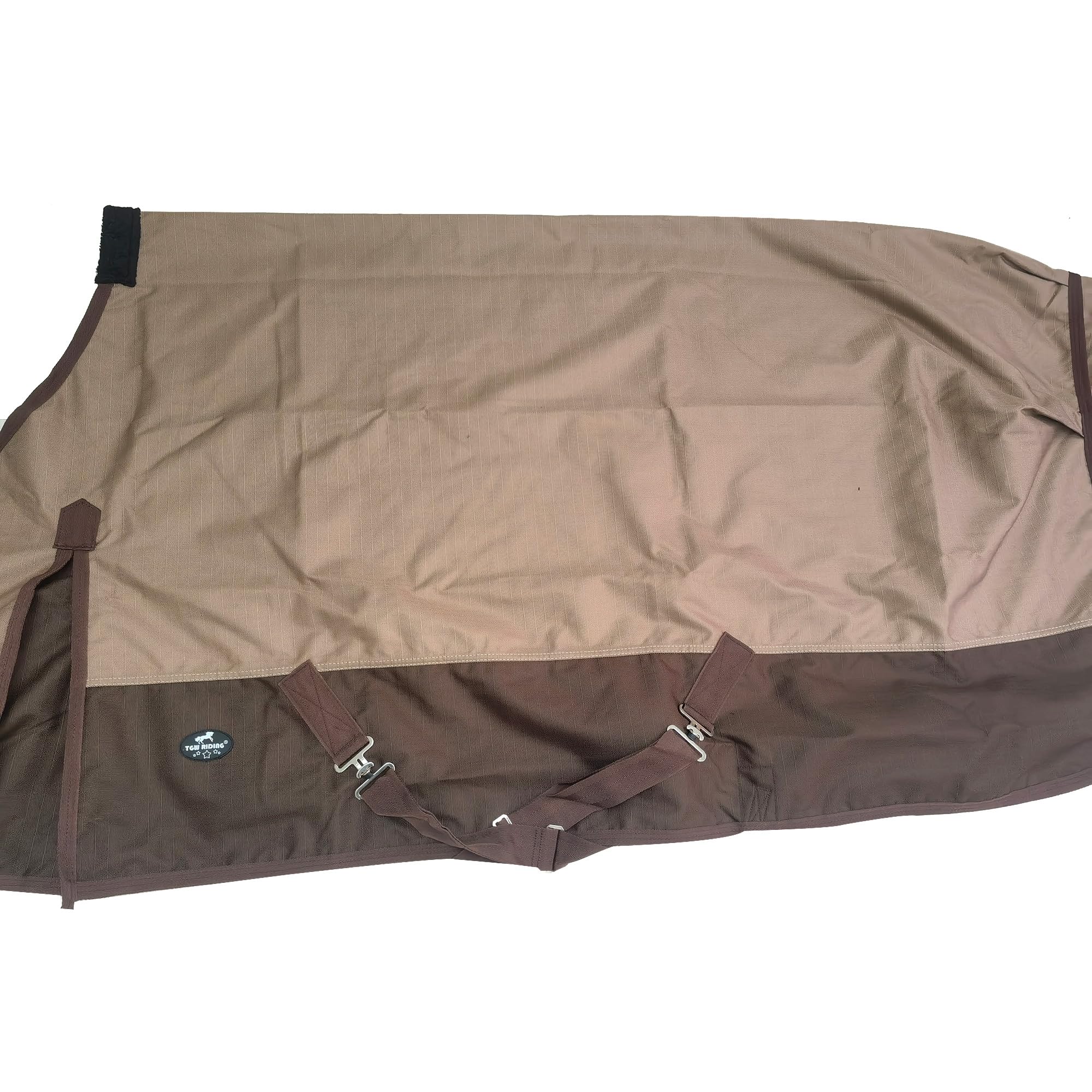 1200Denier Waterproof And Breathable Horse Sheet Tgw Riding Horse Blanket Standard Neck Turnout Sheet (82', Tan/Brown)