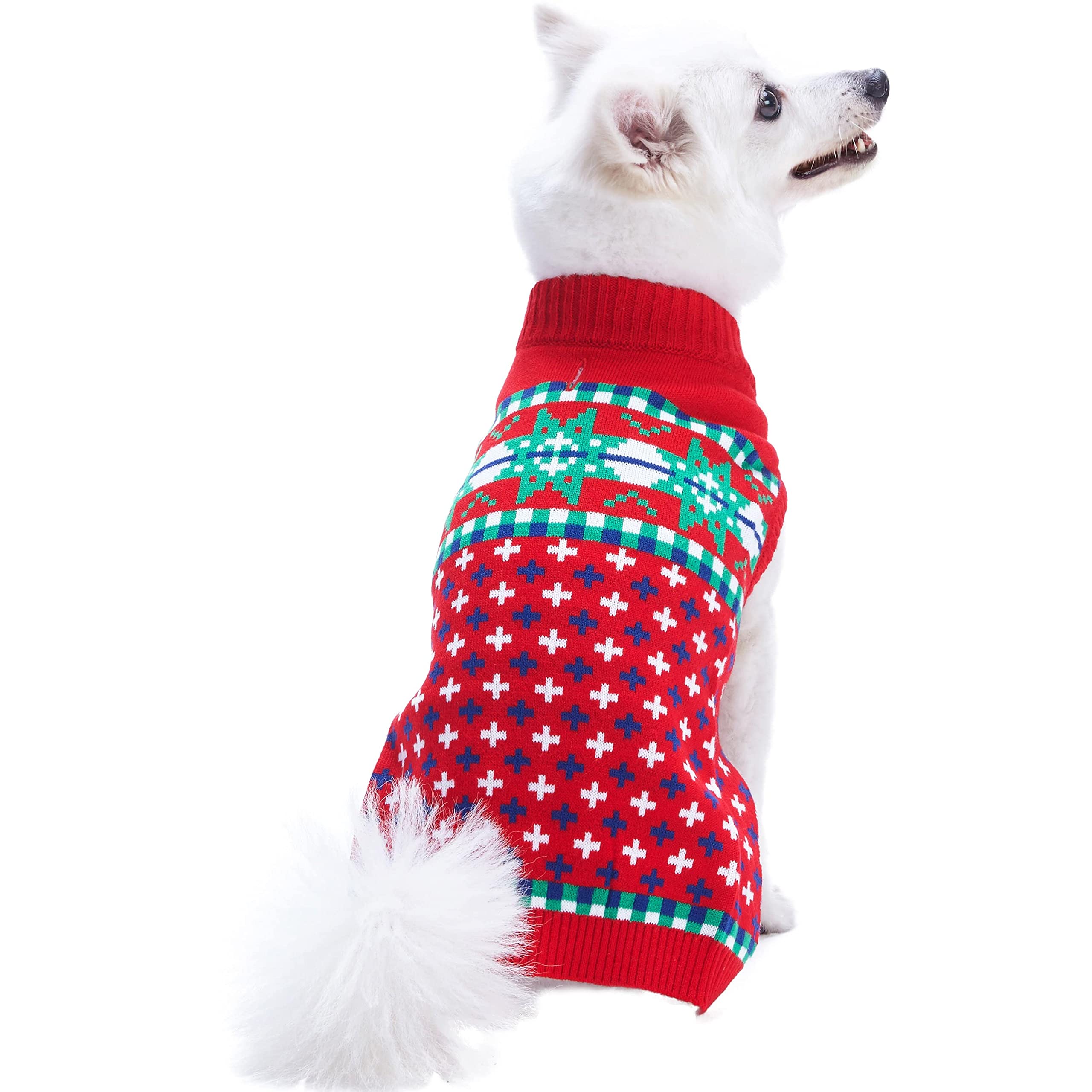 Blueberry Pet For Love Of Holiday - Christmas Designer Dog Sweater, Back Length 16', Pack Of 1 Clothes For Dogs