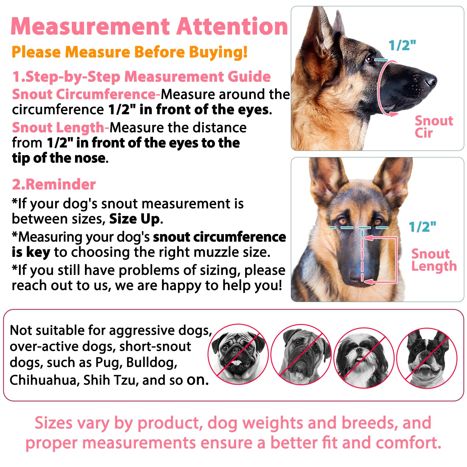 Luckypaw Dog Muzzle, Mesh Dog Muzzle For Large Medium Small Dogs, Soft Mouth Guard For Biting Chewing, Breathable Mouth Cover Wi