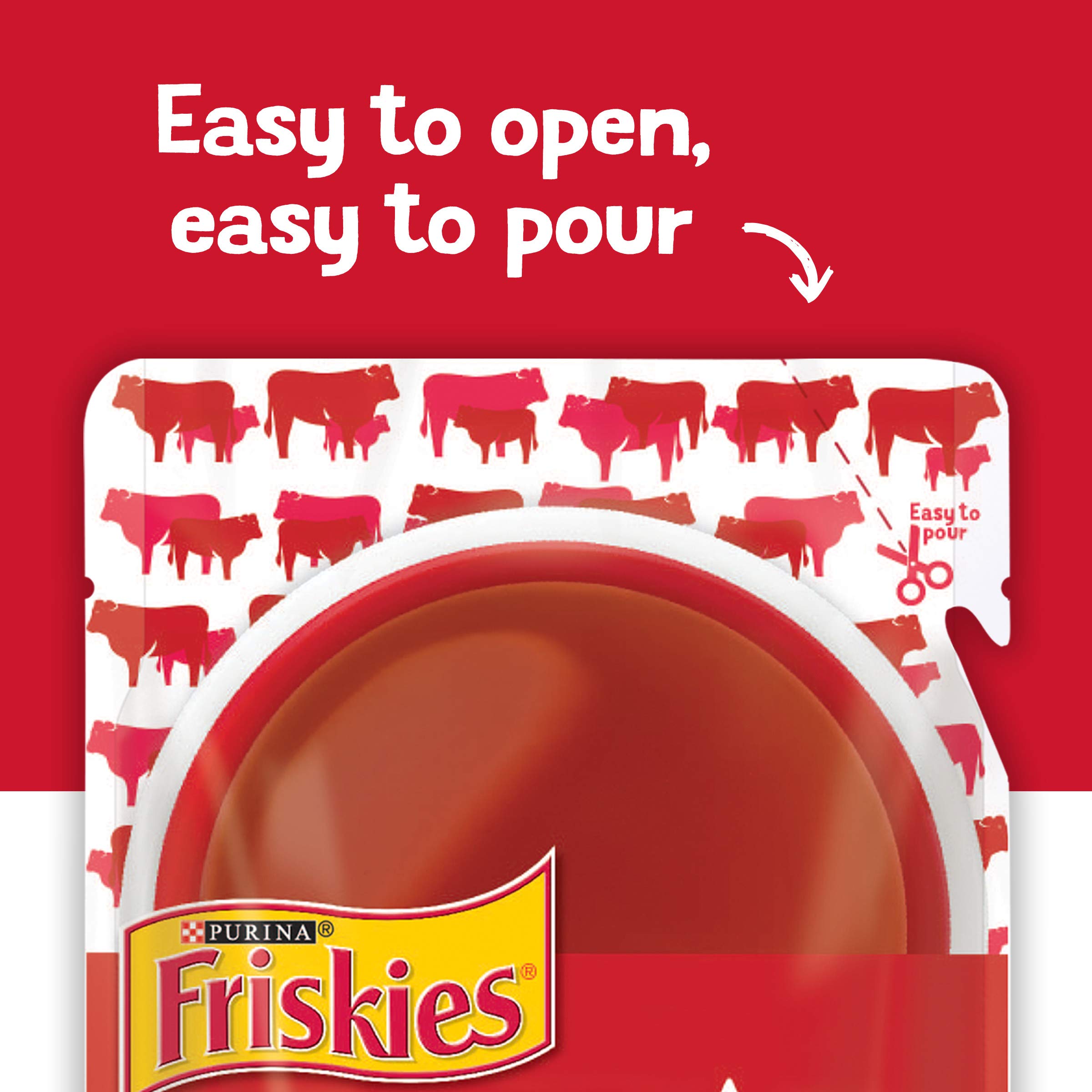 Purina Friskies Lil  Gravies Roast Beef Flavor Cat Food Complement Lickable Cat Treats - (Pack of 16) 1.55 oz. Pouches