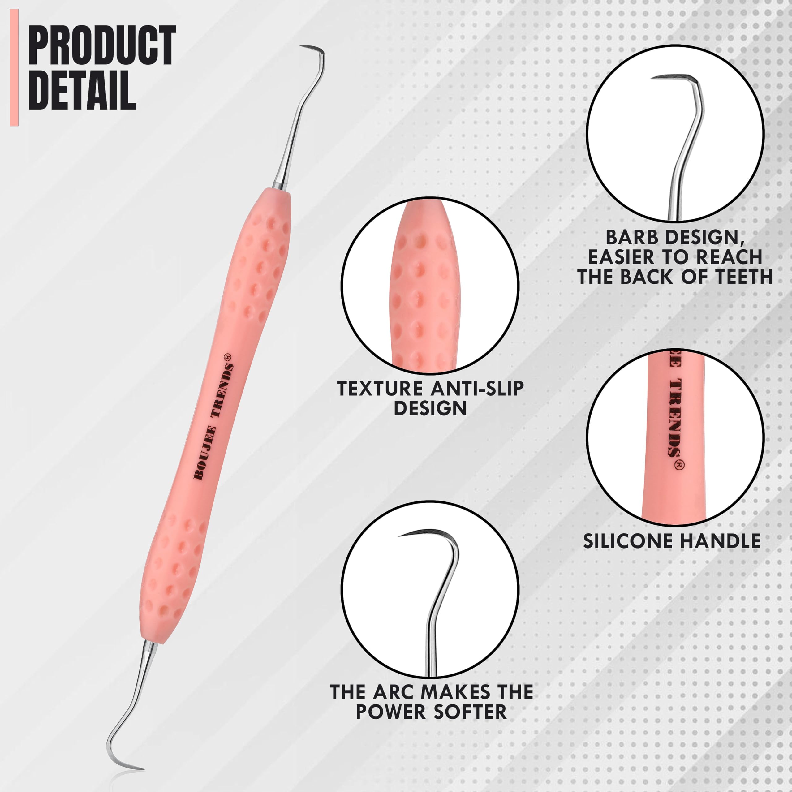 Professional Dental Tools |Tartar Scraper for Dentist, Personal Use and Pets | Plaque Remover with Comfortable Grip, Double Ende