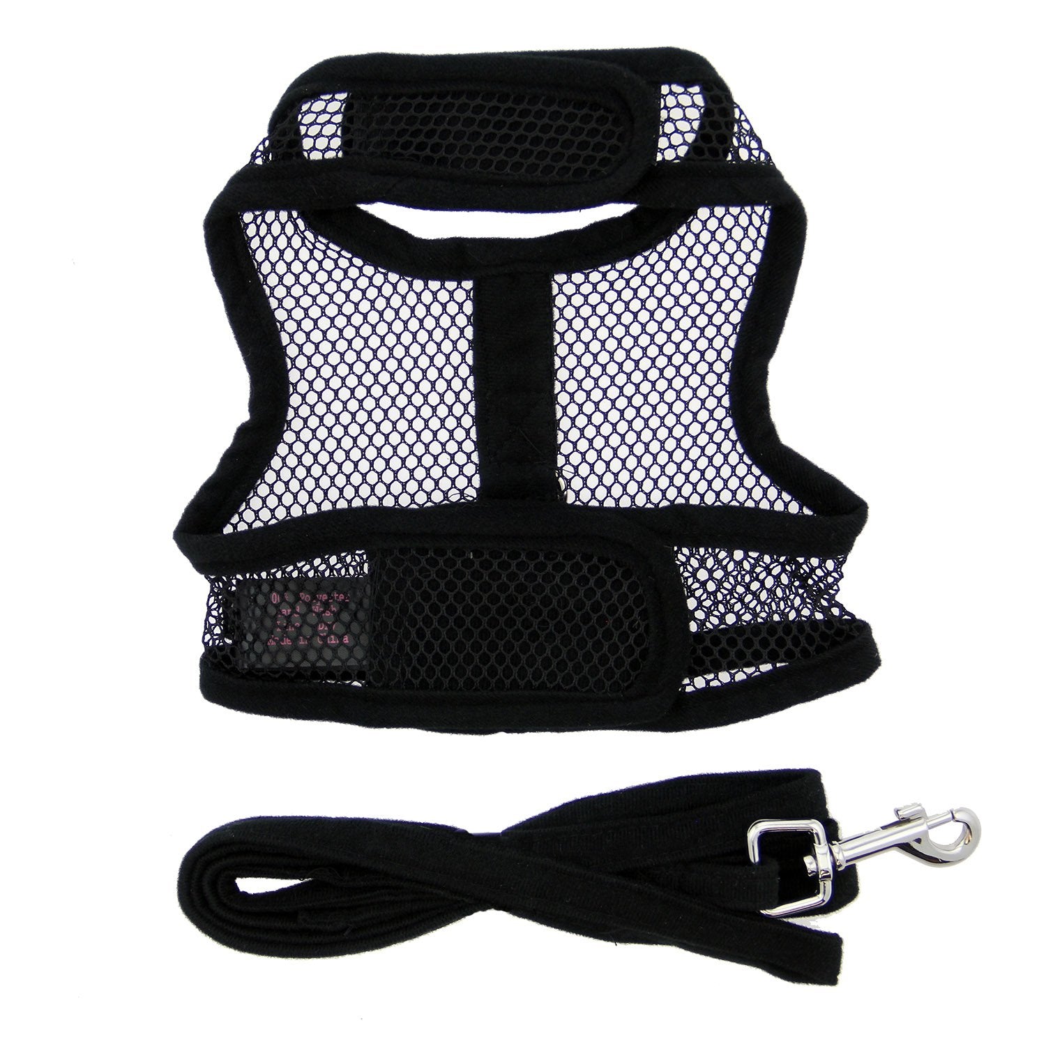 DOGGIE DESIGN Cool Mesh Dog Harness - Solid Black