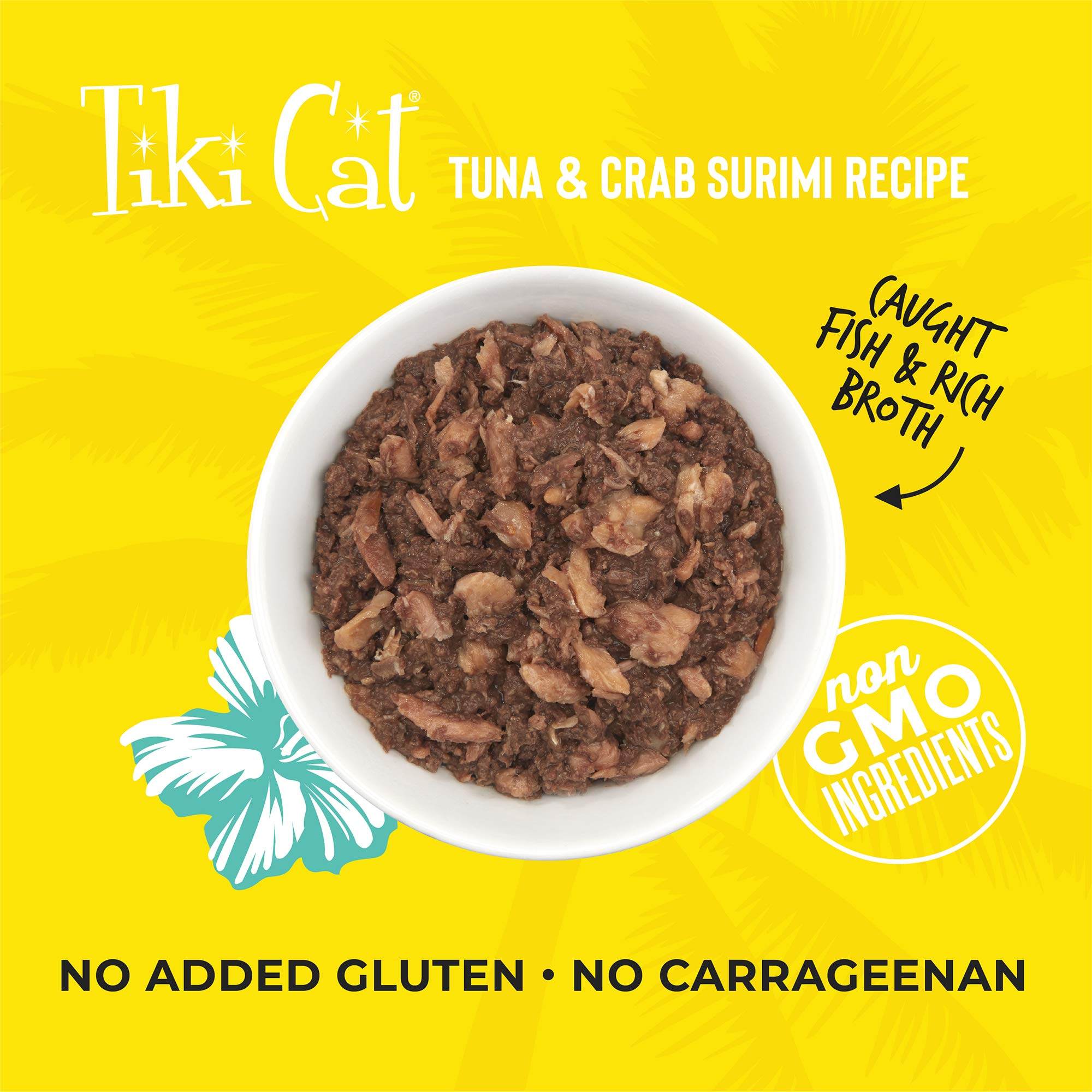 Tiki Cat Grill Wet Cat Food, Tuna & Crab Surimi, 2.8 oz. Cans (12 Count)