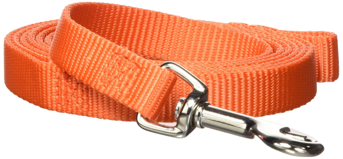 Hamilton Single Thick Deluxe Nylon Lead With Swivel Snap, 5/8-Inch By 6-Feet, Mango Orange