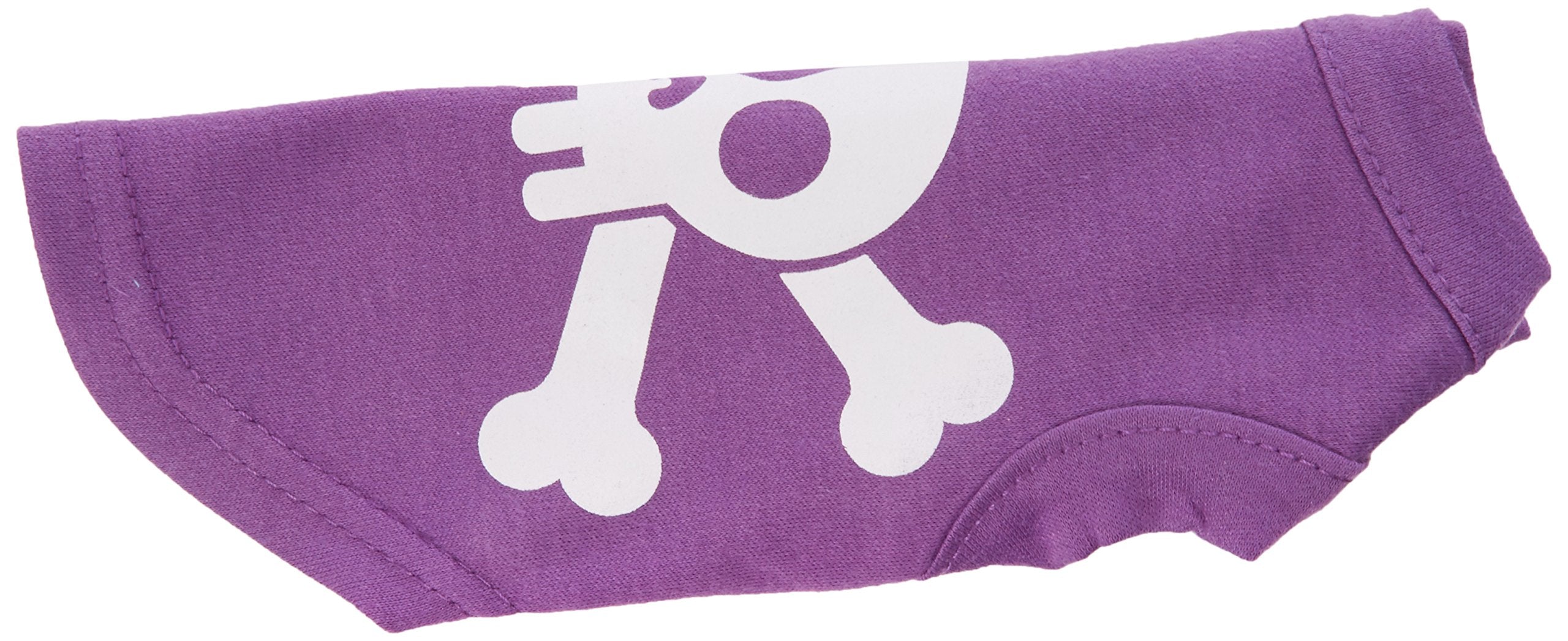 Mirage Pet Products Skull Crossbone Screen Print Shirt for Pets, X-Small, Purple