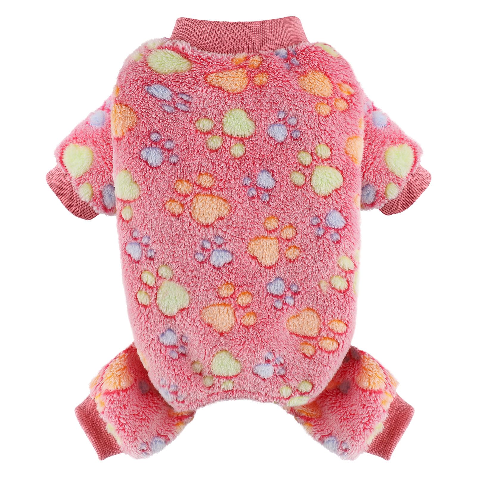 Kosiyi Dog Pajamas Valentine'S Day Dog Sweaters For Small Dogs Girl Boy, Lightweight Warm Paw Print Puppy Pajamas Soft Stretchab