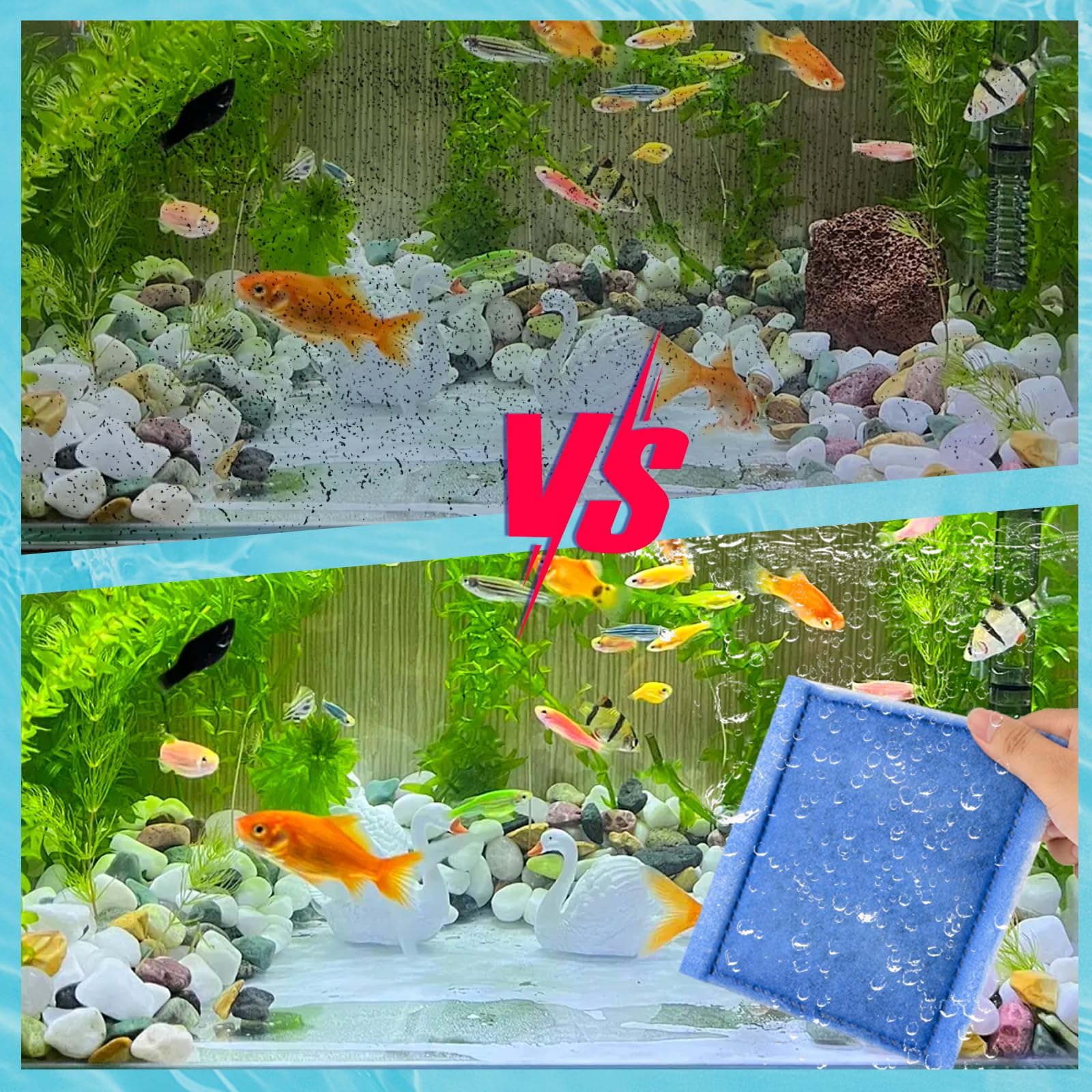 Jiaatga Aquarium Filter Cartridge 16 Pack Rite-Size C & Ez-Change #3 Fish Tank Filter Cartridge Replacement Compatible With Pro