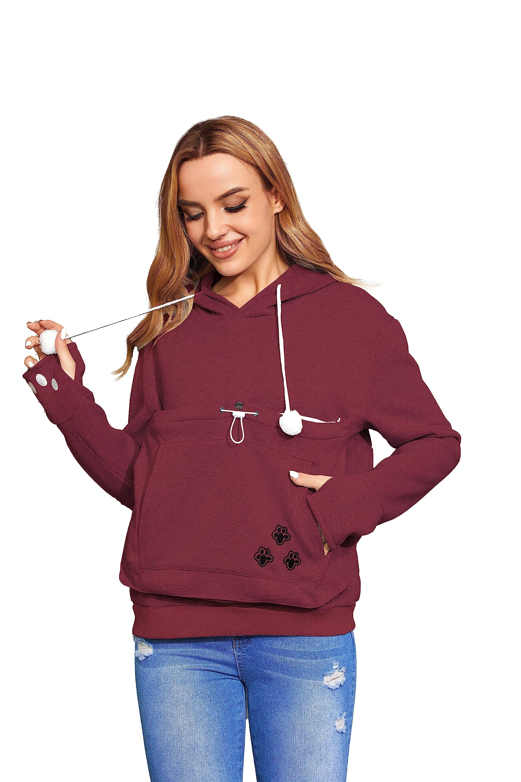 Kei Tomlison Unisex Big Pouch Hoodie Long Sleeve Pet Dog Holder Carrier Sweatshirt