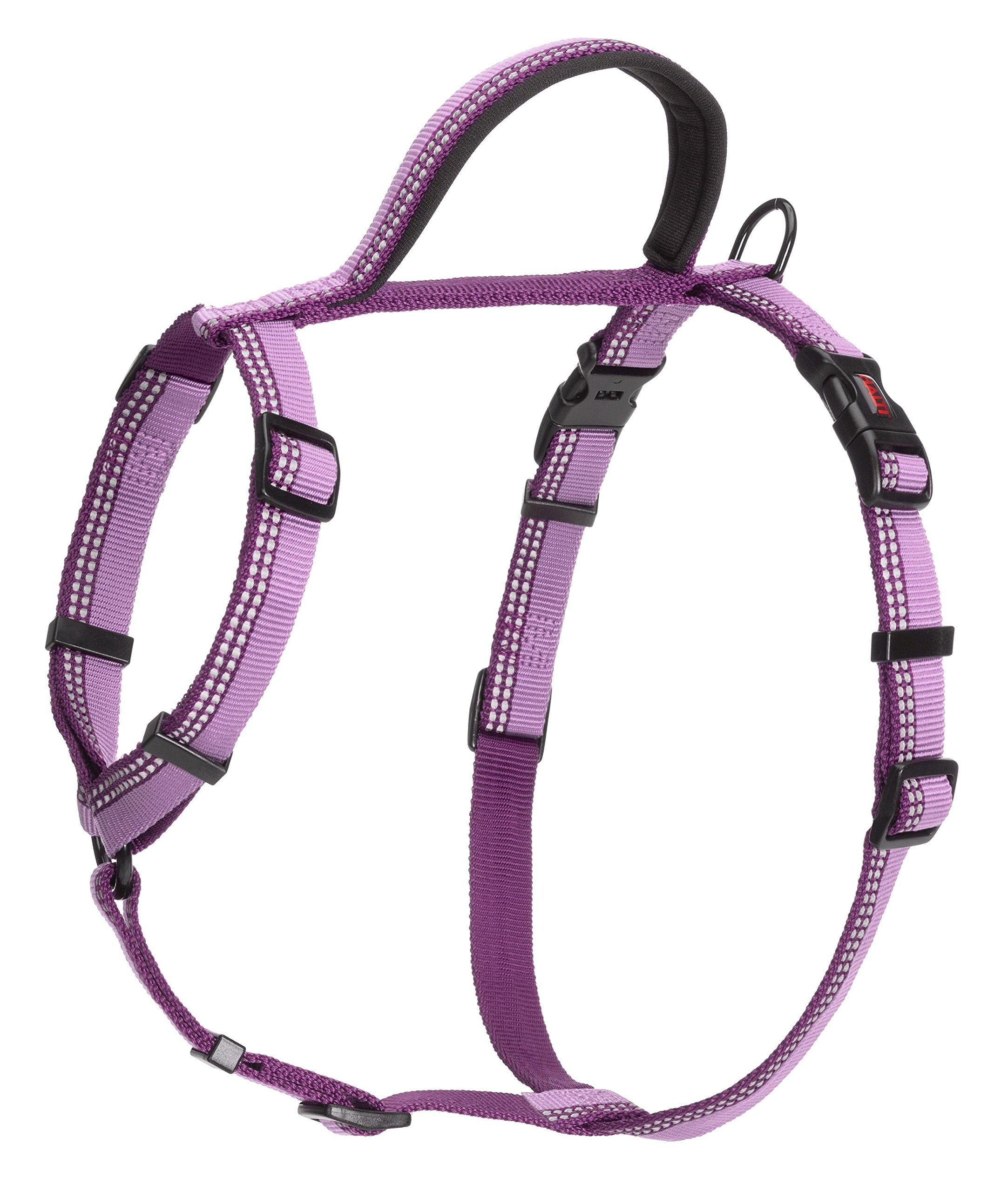 Halti Walking Harness - Lightweight Dog Harness With Handle, Reflective & Adjustable, Ideal For Puppy Walks, Suitable For Large Dogs And Puppies (Size L, Purple)