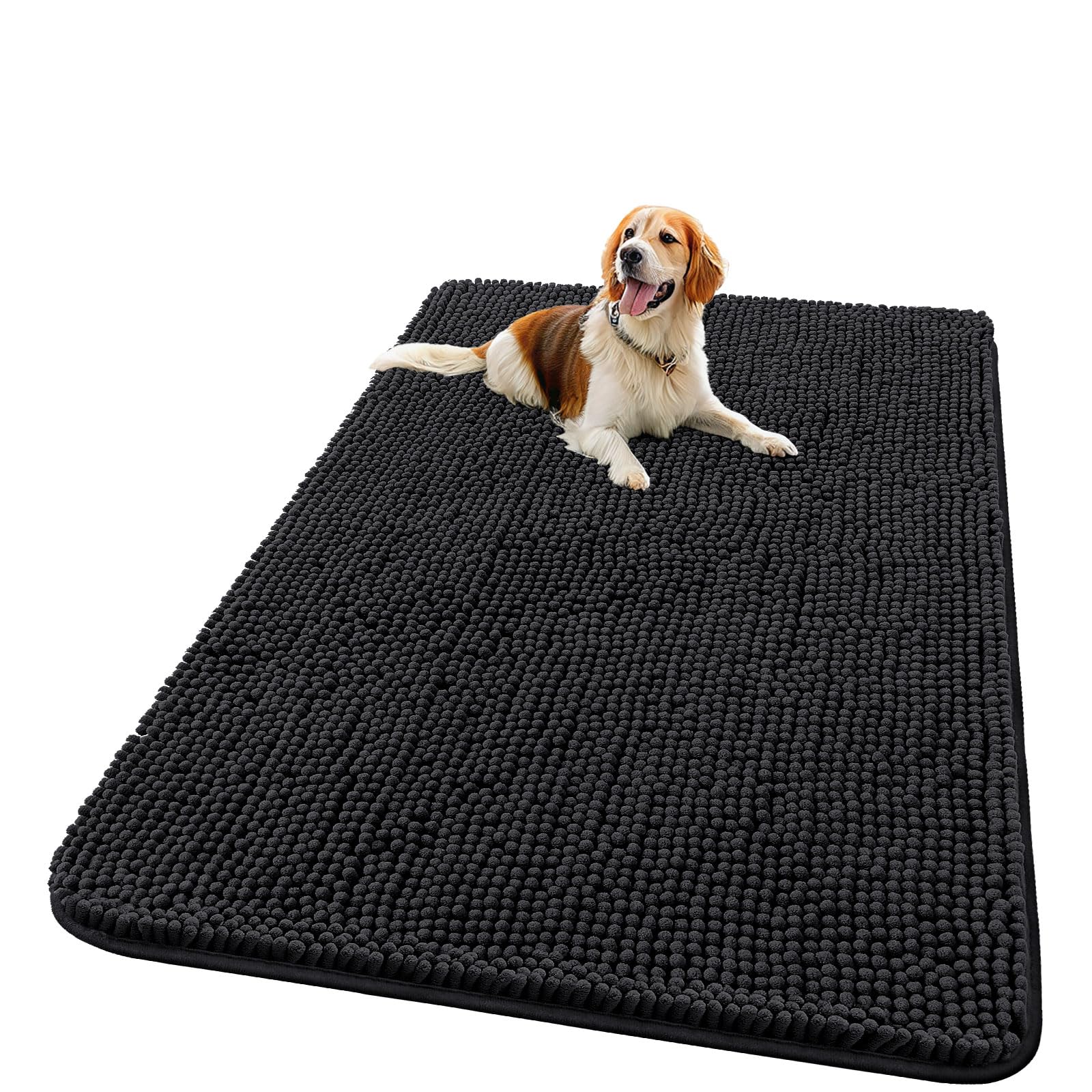 Smiry Dog Bed Mat 59X35, Ultra Soft Non-Slip Washable Quick Dry Chenille Dog Sleeping Mattress For Large Jumbo Medium Small Dogs