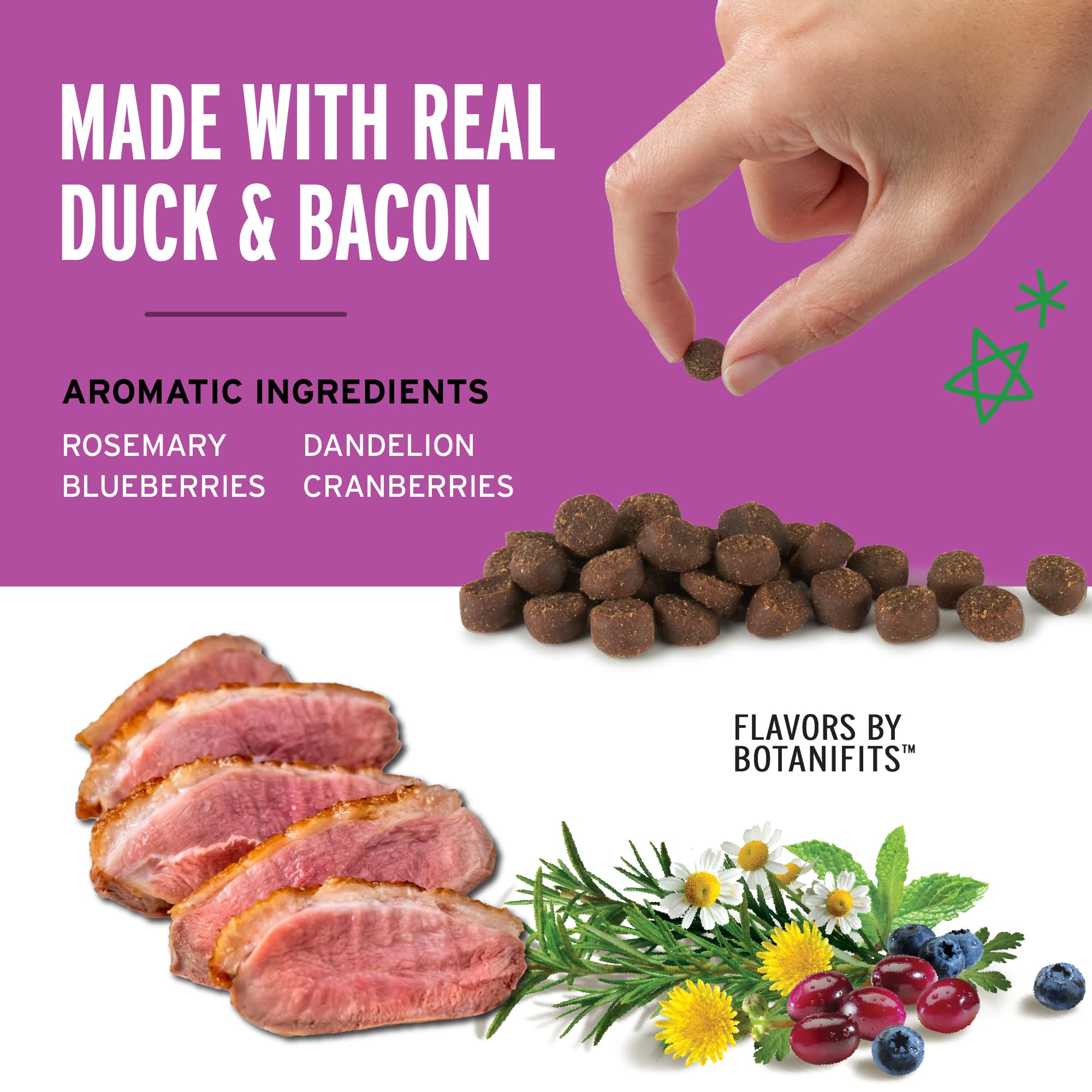 Pet Botanics 4 oz. Pouch Training Reward Mini Soft & Chewy, Duck and Bacon Flavor, with 200 Treats Per Bag, The Choice of Top Tr
