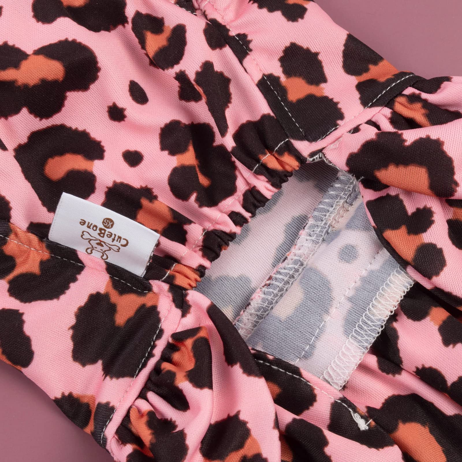 Cutebone Dog Velvet Dress Pink Leopard Puppy Skirt Costume Pet Outfit Cat Clothes With Bow Hair Rope Valentine'S Day Gift Dr23S