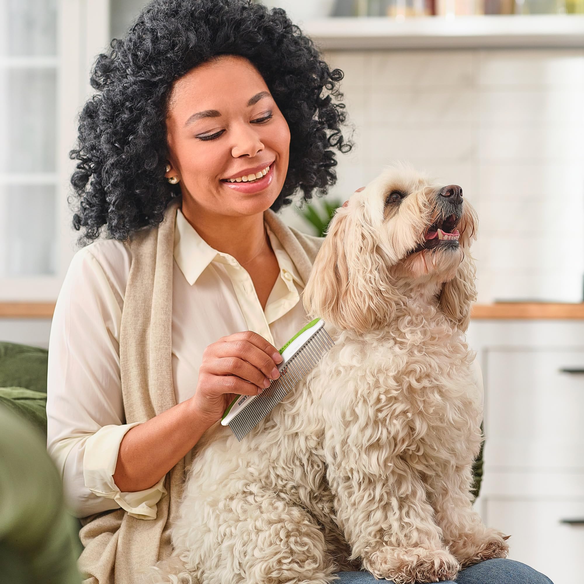 Dog Comb For Removes Tangles And Knots - Cat Comb For Removing Matted Fur - Grooming Tool With Stainless Steel Teeth And Non-Slip Grip Handle - Best Pet Hair Comb For Home Grooming Kit - Ebook Guide