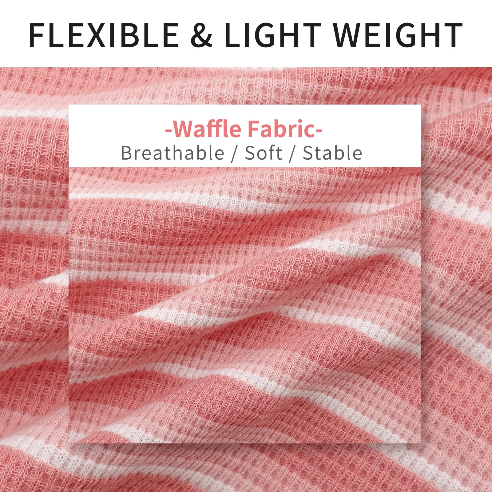 Kyeese 2Pack Waffle Dog Shirts For Small Dogs Stretchy T-Shirts Lightweight Tank Top Sleeveless Striped Vest Breathable Pet Appa