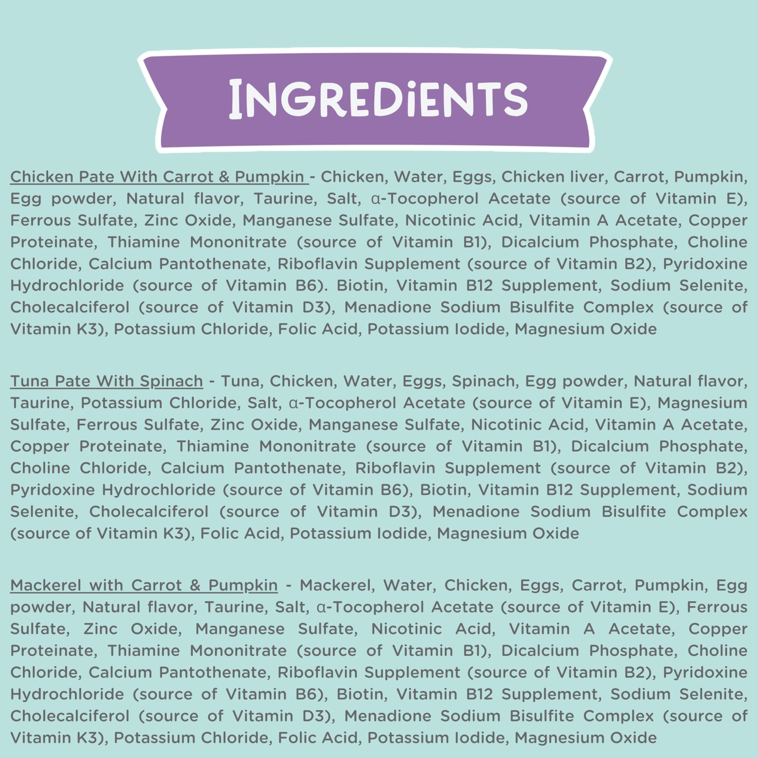 LOVE, NALA - Natural Adult Cat Wet Food - Pate Variety Pack - Tuna, Chicken, Mackerel - Grain Free, Non-GMO, Fiber Blend, Minera