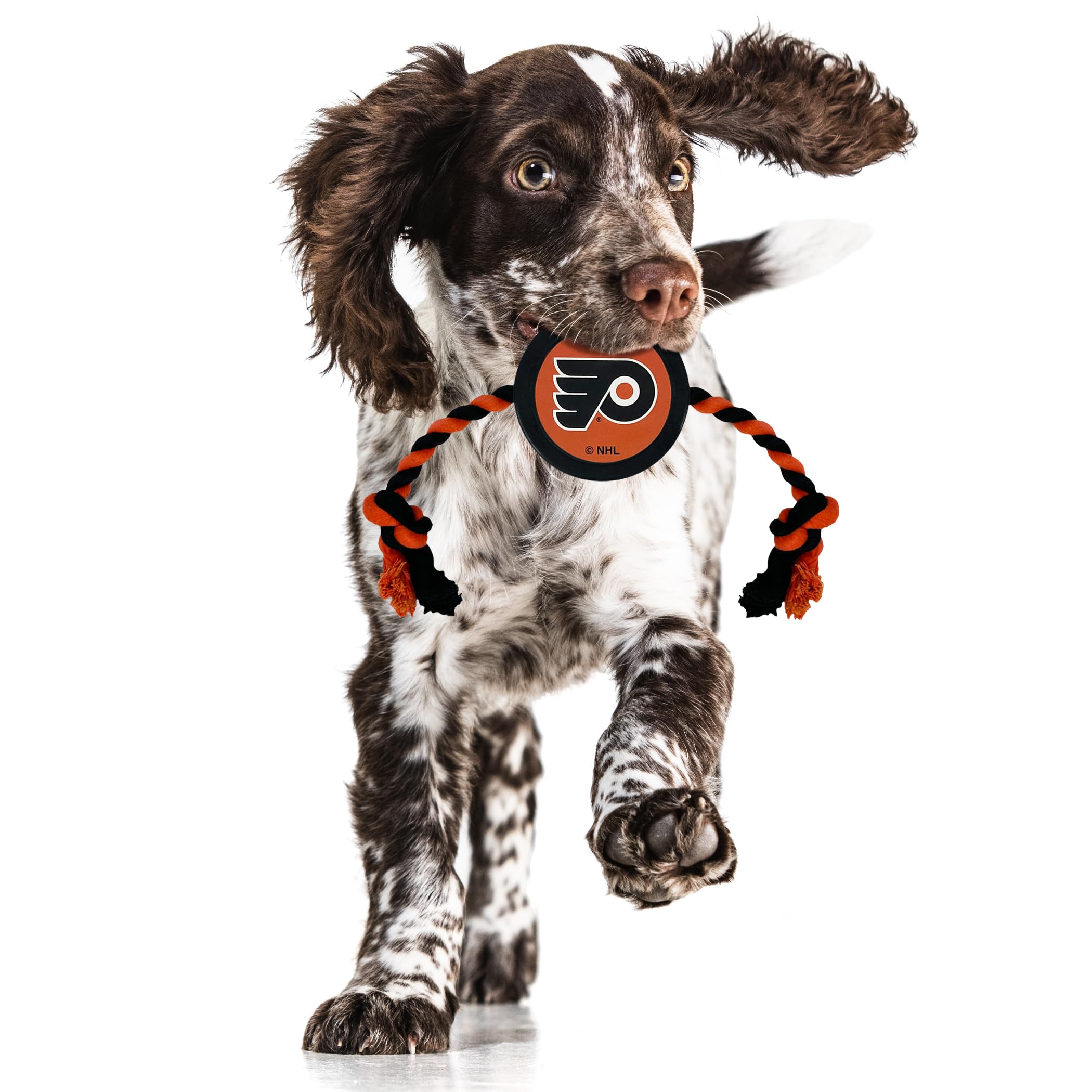 Pets First Nhl Philadelphia Flyers Puck Toy For Dogs & Cats. Play Hockey With Your Pet With This Licensed Dog Tough Toy Reward!