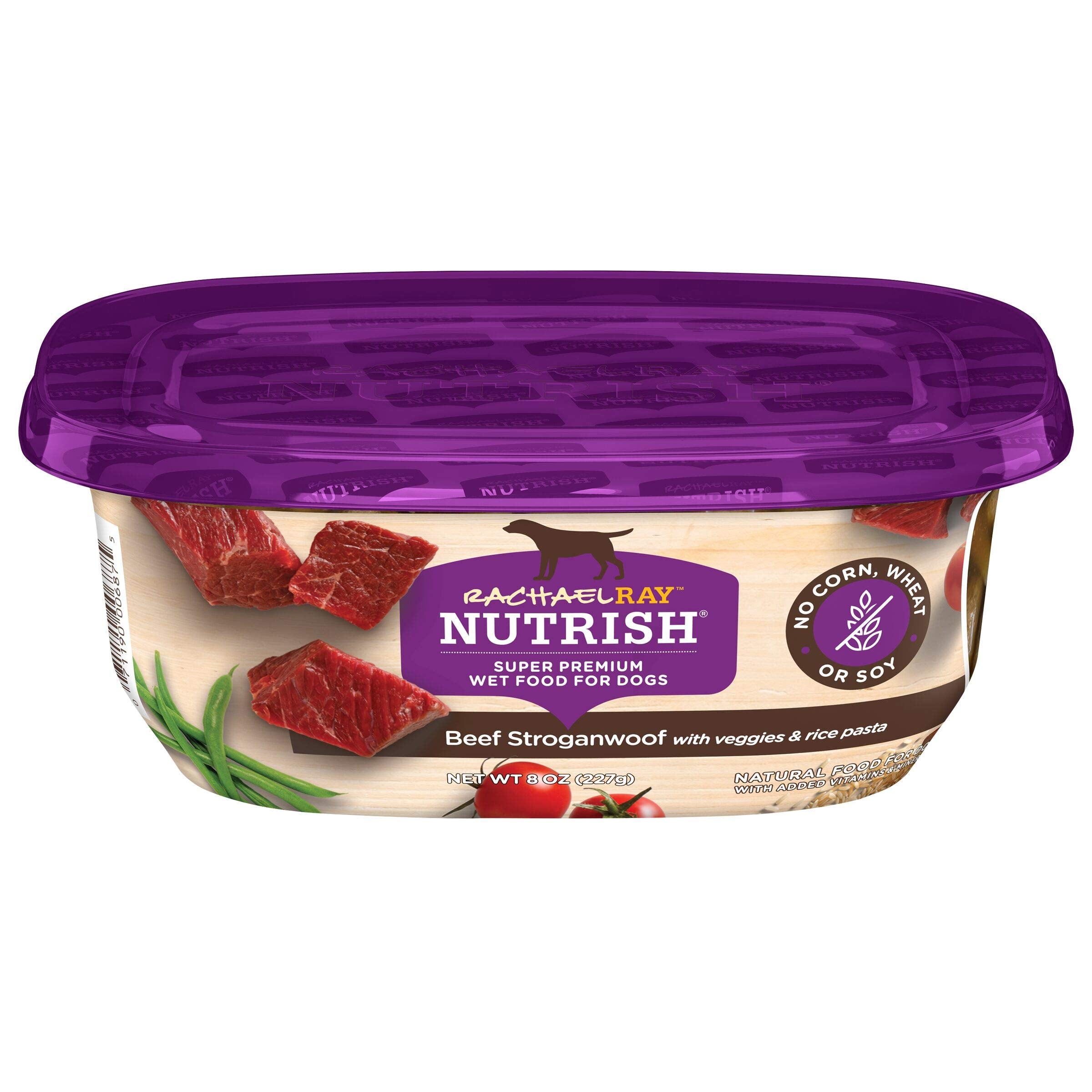 Nutrish Rachael Ray Premium Natural Wet Dog Food with Added Vitamins & Minerals, Chicken Paw Pie Recipe, 8 Ounce Tub (Pack of 8)