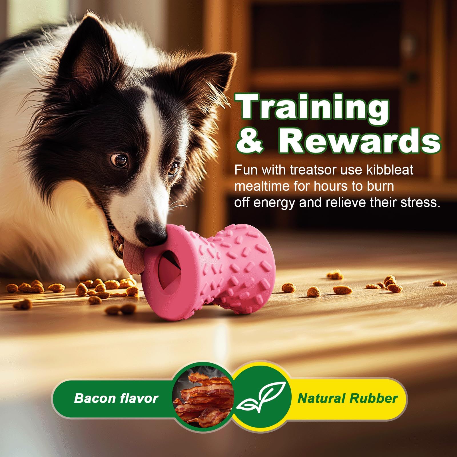 Dog Toys to Keep Them Busy - Interactive Treat Dispensing Ball for Small Dogs, Puppy Puzzle Toy for Enrichment & Teething, Durab