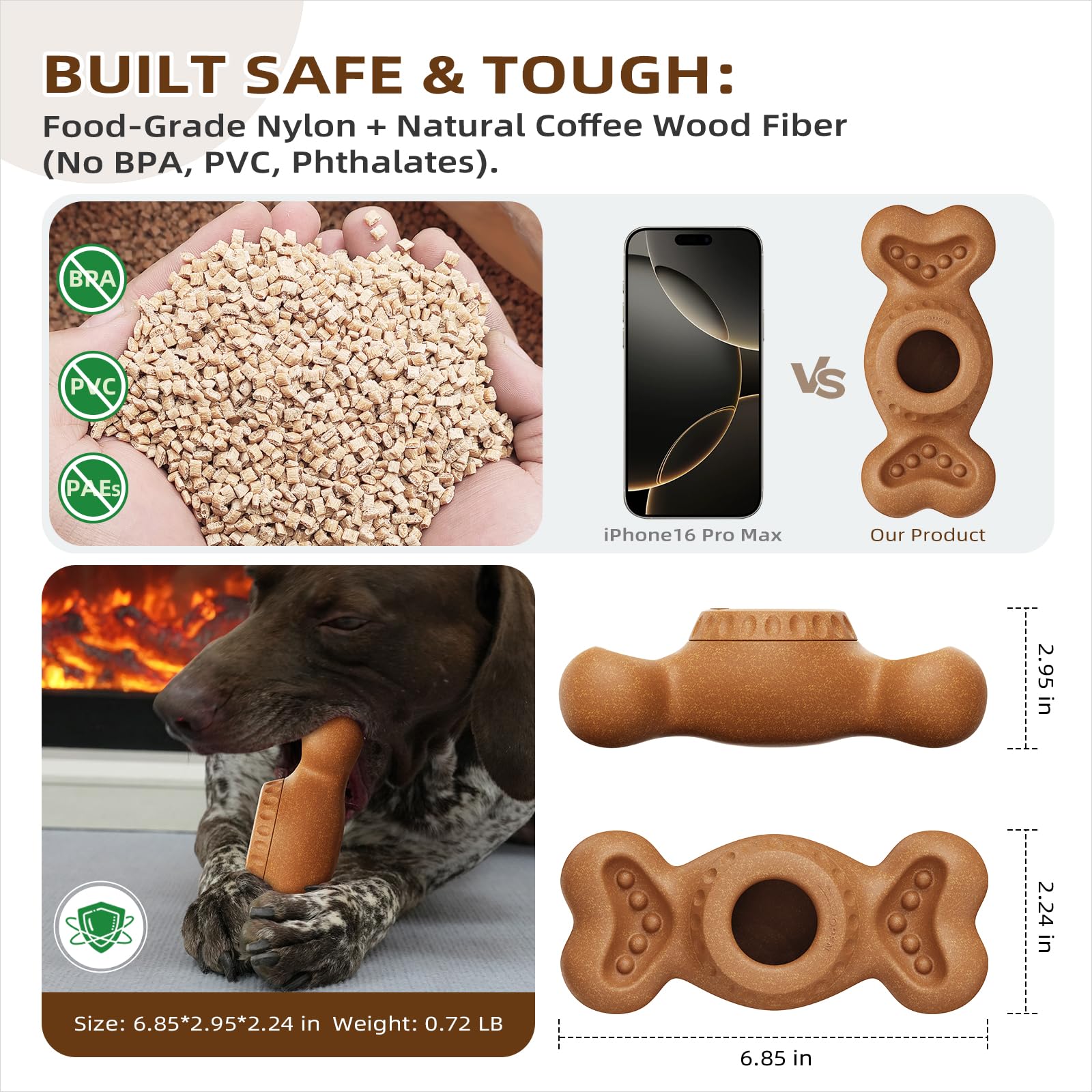 Dog Frozen Treat Toys to Keep Them Busy - Interactive Dog Puzzle Toys with Frozen Mold, Indestructible Aggressive Chew Toys for