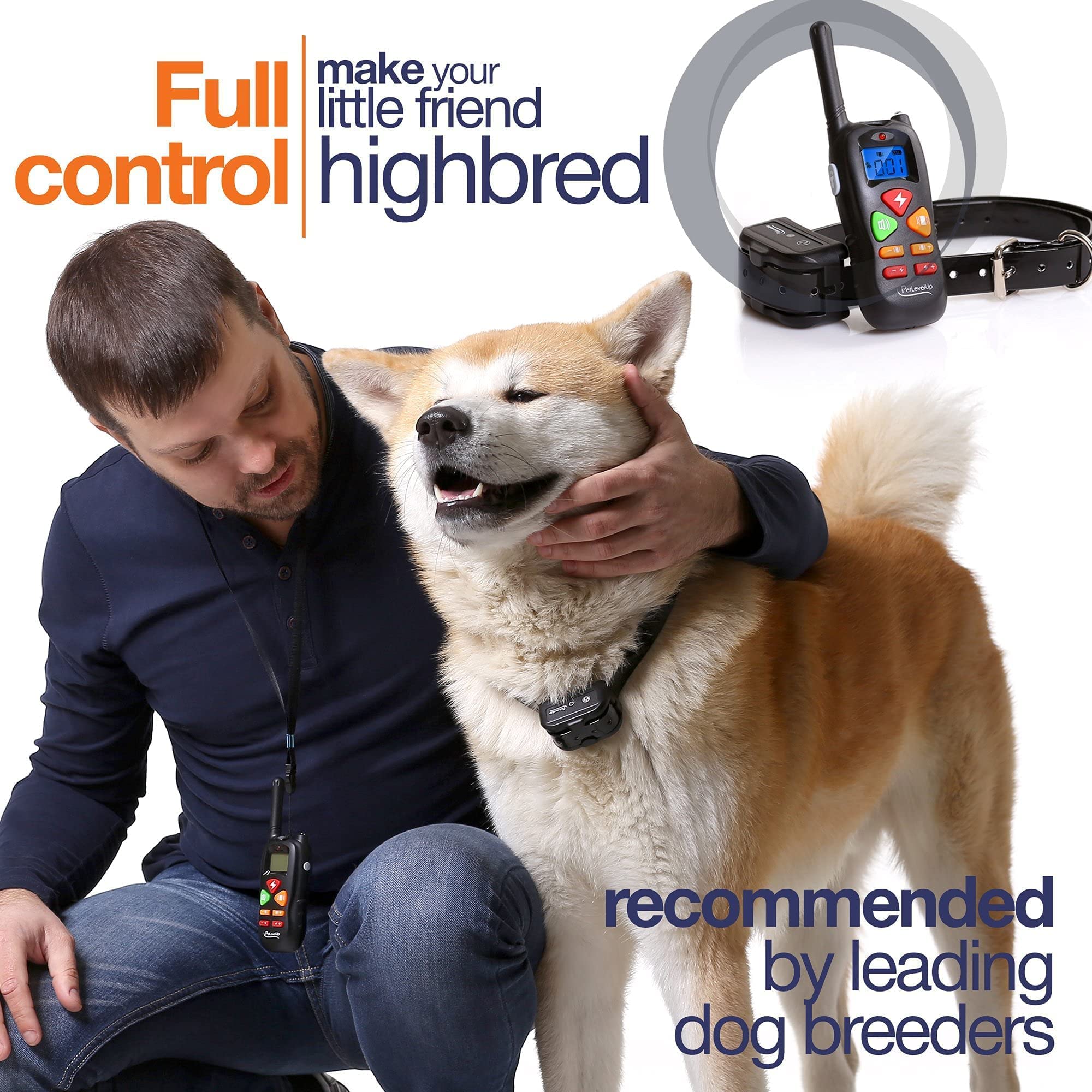 Dog Training Collar - Shock Collar For Large Medium Small Dogs - Behavior Electronic Collar With Remote Control 1000 Feet - Rech