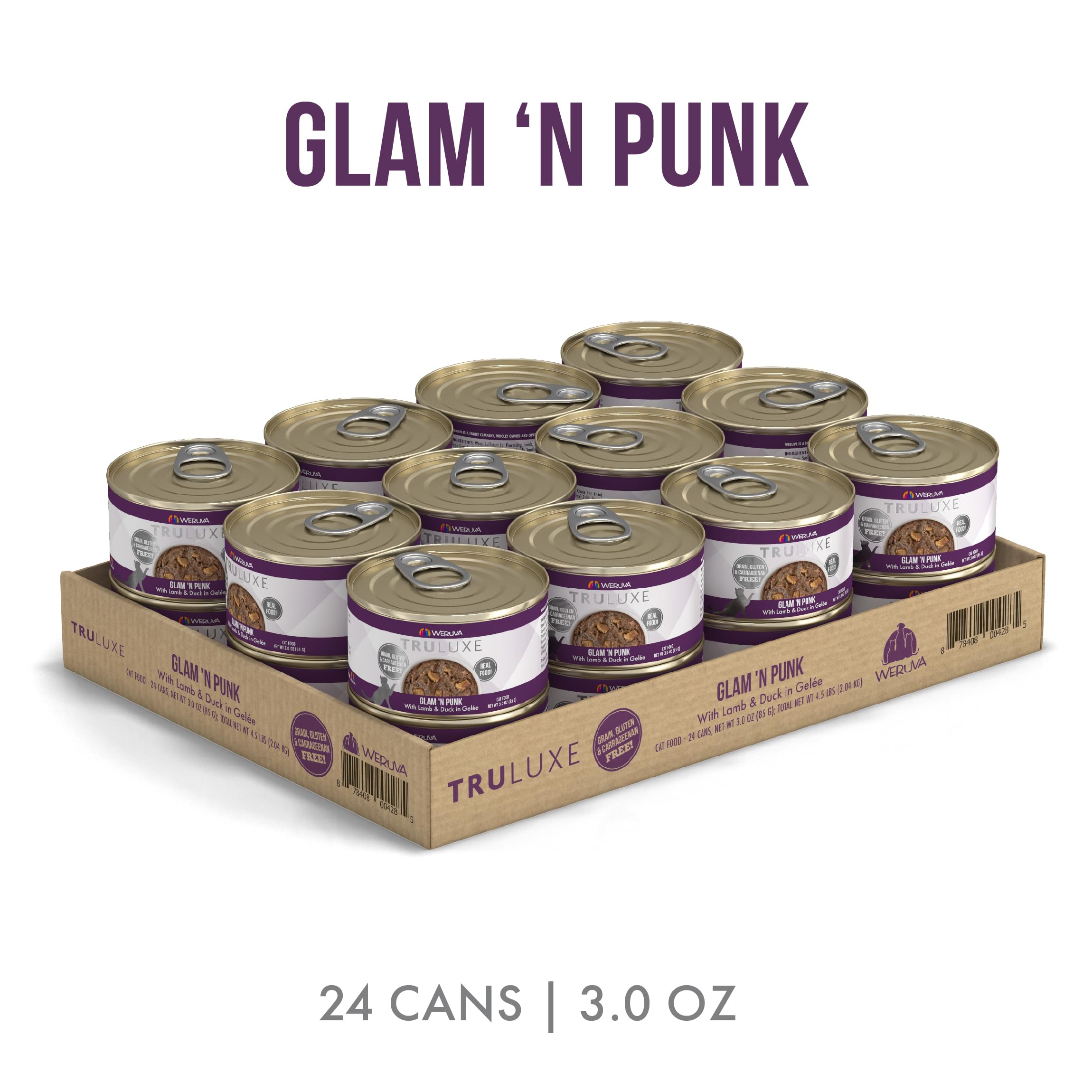 Weruva Truluxe Cat Food, Glam N Punk with Lamb & Duck in Gel