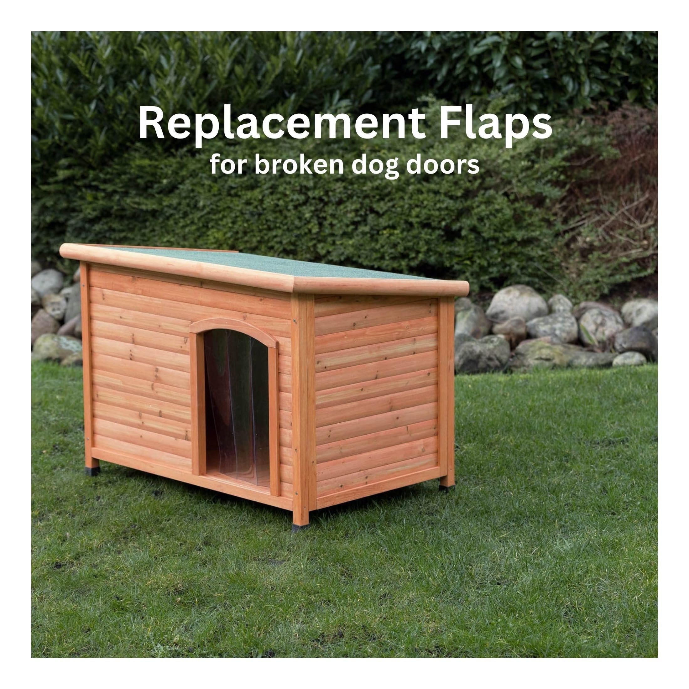 Trixie Vinyl Dog Door Flap, Fits 9.4 X 14.2-In Wooden Dog House Opening, Replacement Doggie Door Curtain Flap For Wooden Doghous