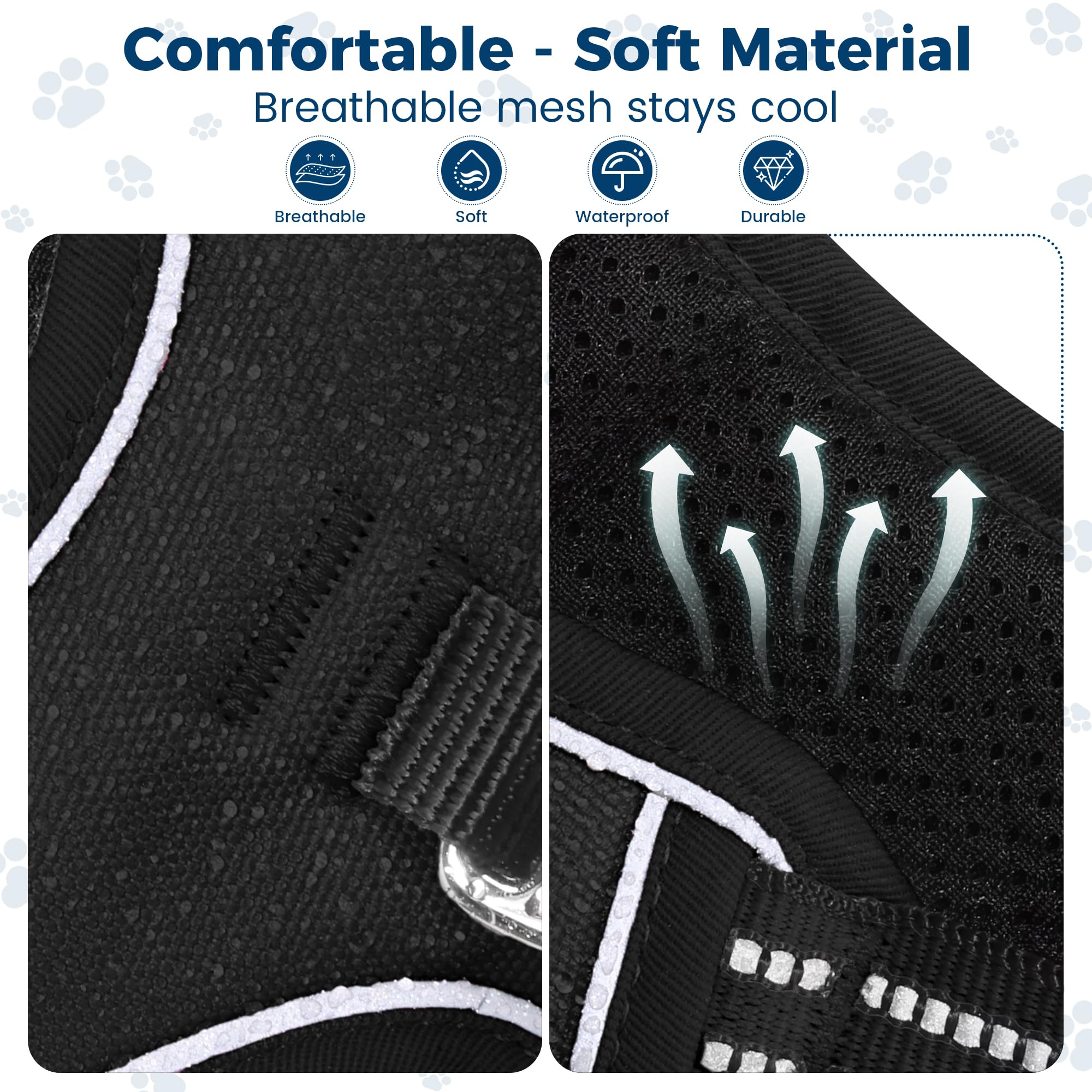 Funfox Dog Harness X-Large No Pull Pet Harness, Adjustable Dog Vest For Easy Walking, Breathable Oxford Material, Reflective Strips With Metal Front Clip For Control Large Breed Dogs