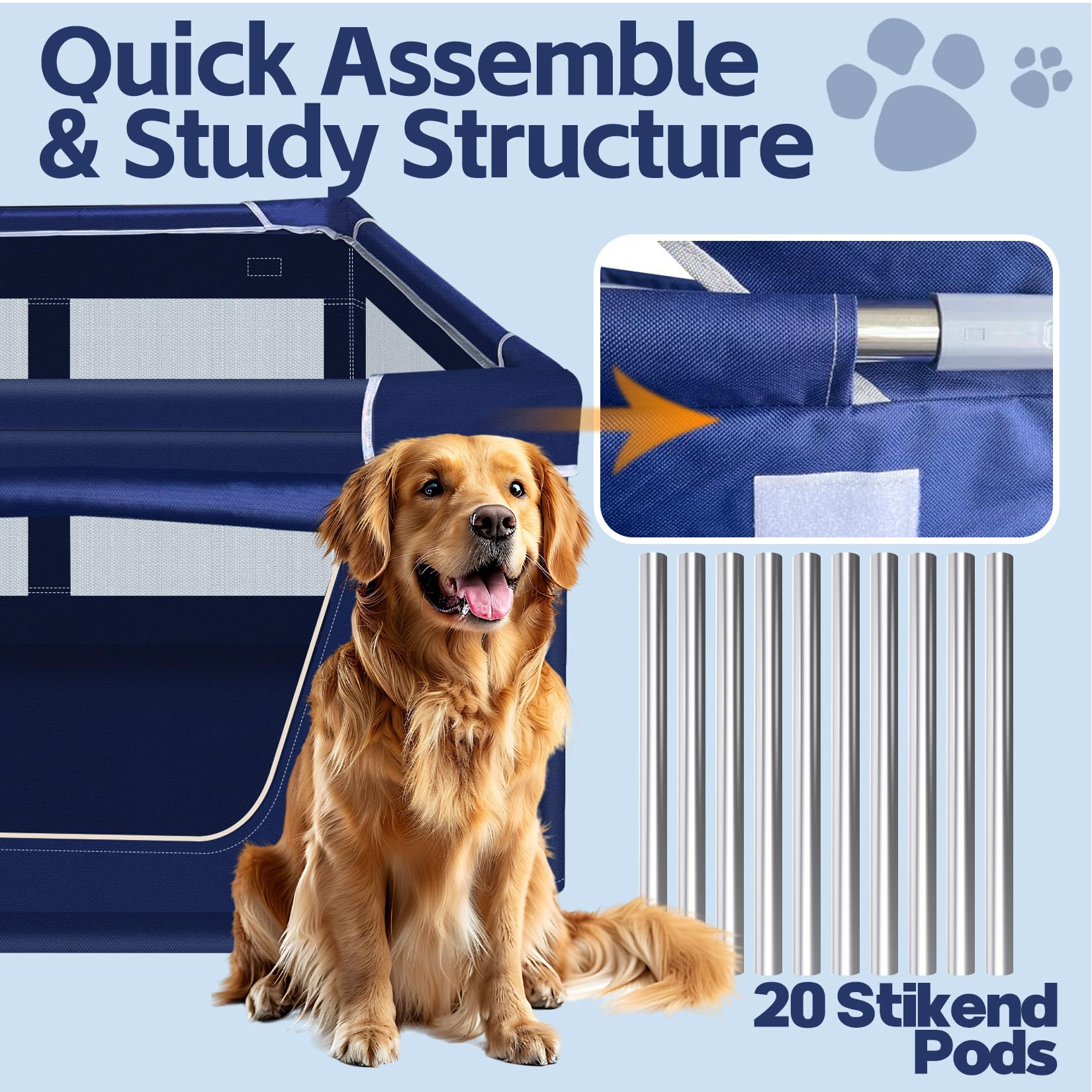 42X42X26 Inches Dog Playpens,Puppy Playpen With Gate For Puppies Or Small Dogs, Dog Fence Pet Playpen For Indoor & Outdoor