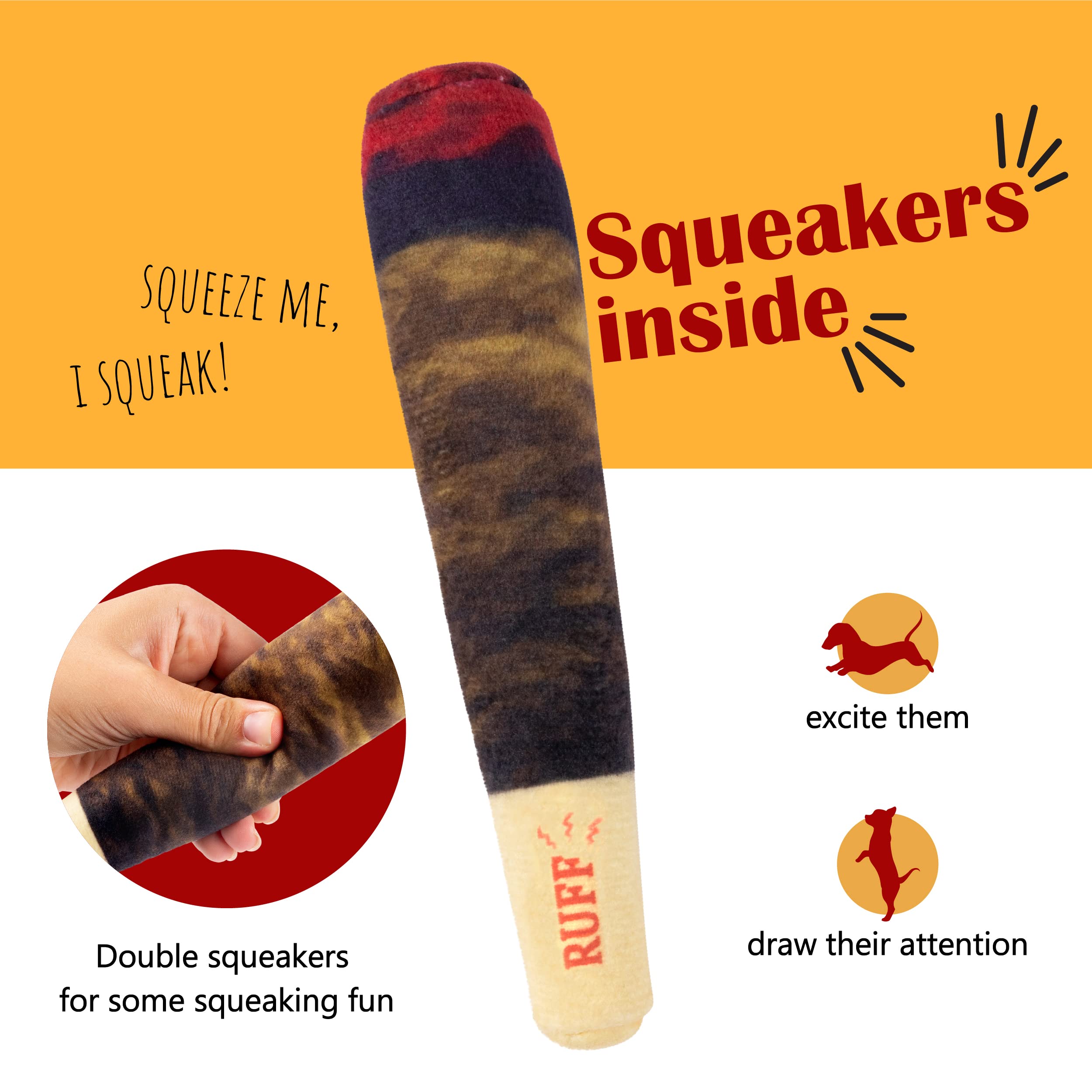 Dog Toy Doobie | Funny Dog Toy | Cool Dog Toys | Gifts For Dogs | Funny Squeaky Dog Toys | Novelty Dog Toys | Dog Birthday Gift