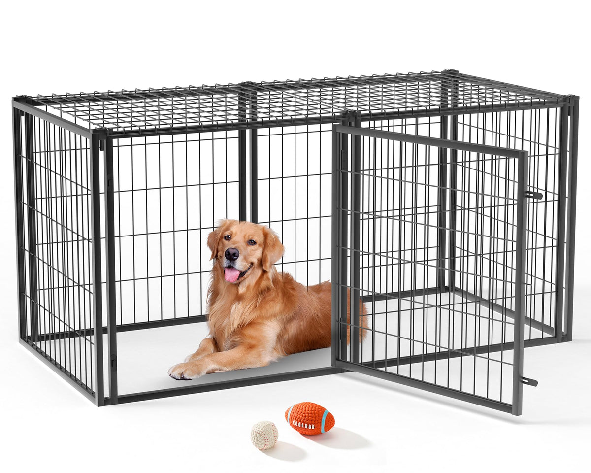 Yafylly Large Dog Crate, Dog Crates For Large Dogs, 63 Inch Dog Crate With Divider, Dog Cage Large Dogs, Extra Large Dog Kennel 