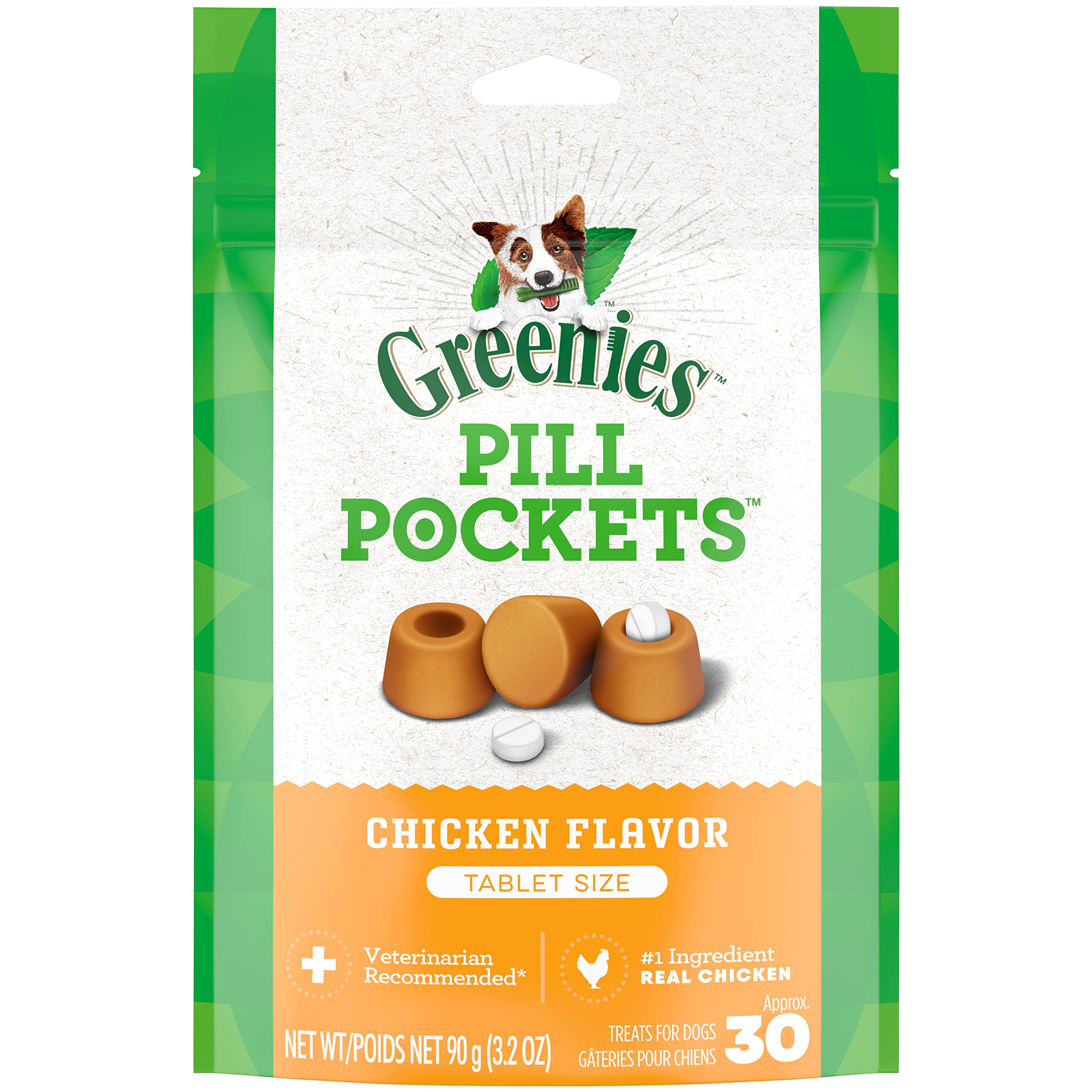Greenies Pill Pockets Small Size Soft Dog Treats for Tablets, Chicken Flavor, Made With Natural Ingredients Plus Minerals & Trac