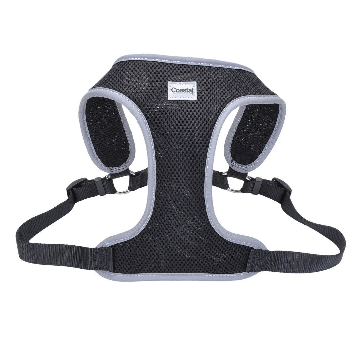 Coastal Pet Comfort Soft Reflective Wrap Adjustable Dog Harness - No-Pull Dog Harness For Small & Large Dogs - Black - 5/8' X 16'–19'
