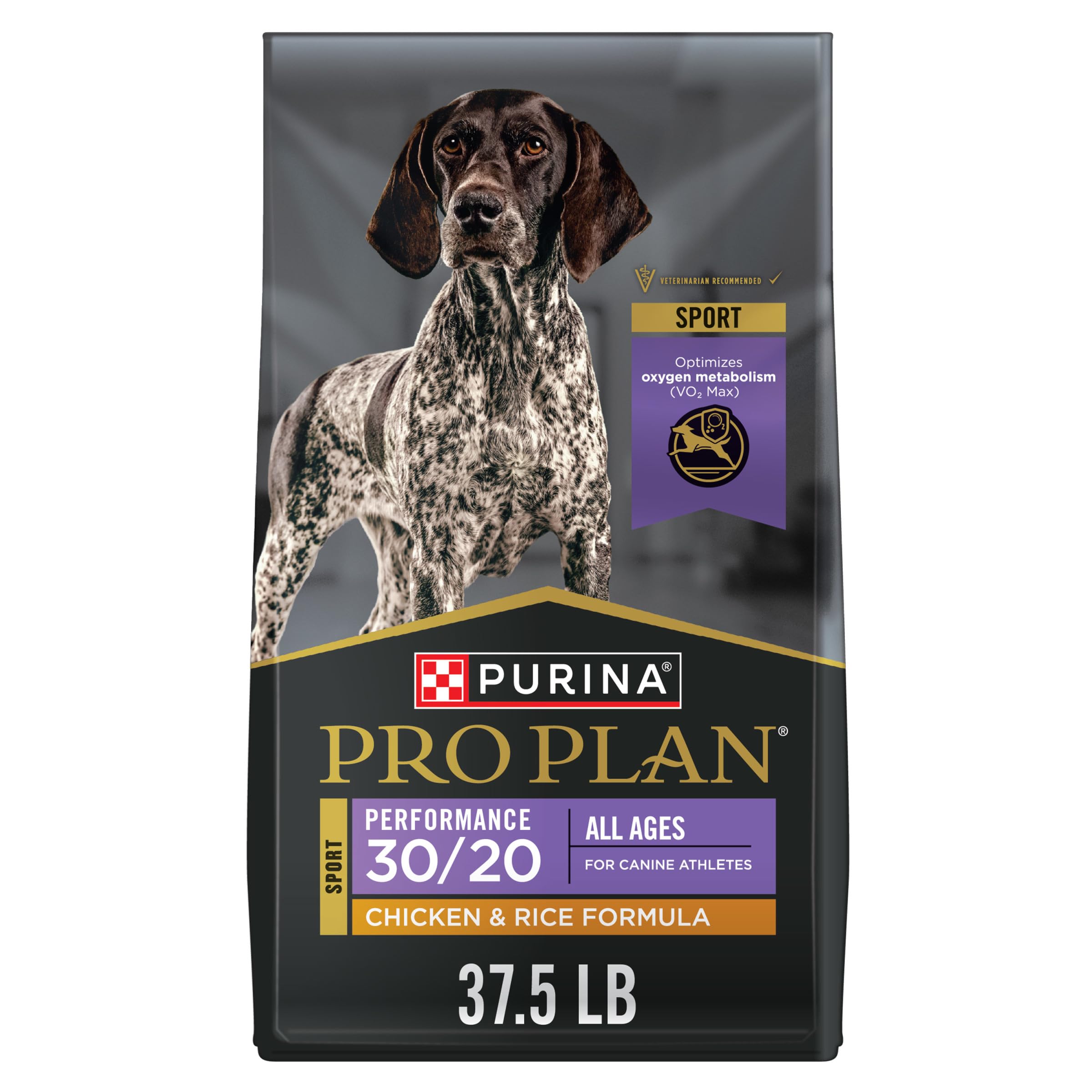 Purina Pro Plan High Calorie, High Protein Dry Dog Food, 30/20 Chicken & Rice Formula - 37.5 lb. Bag