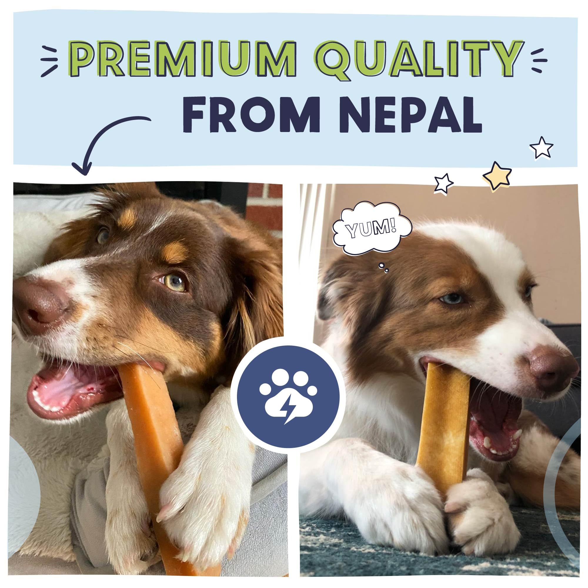Pawstruck Monster Yak Dog Chew (6-7 oz) - Natural Himalayan Yak & Cow Milk/Cheese Long-Lasting, Jumbo Treat for Dog, Best XL Thi