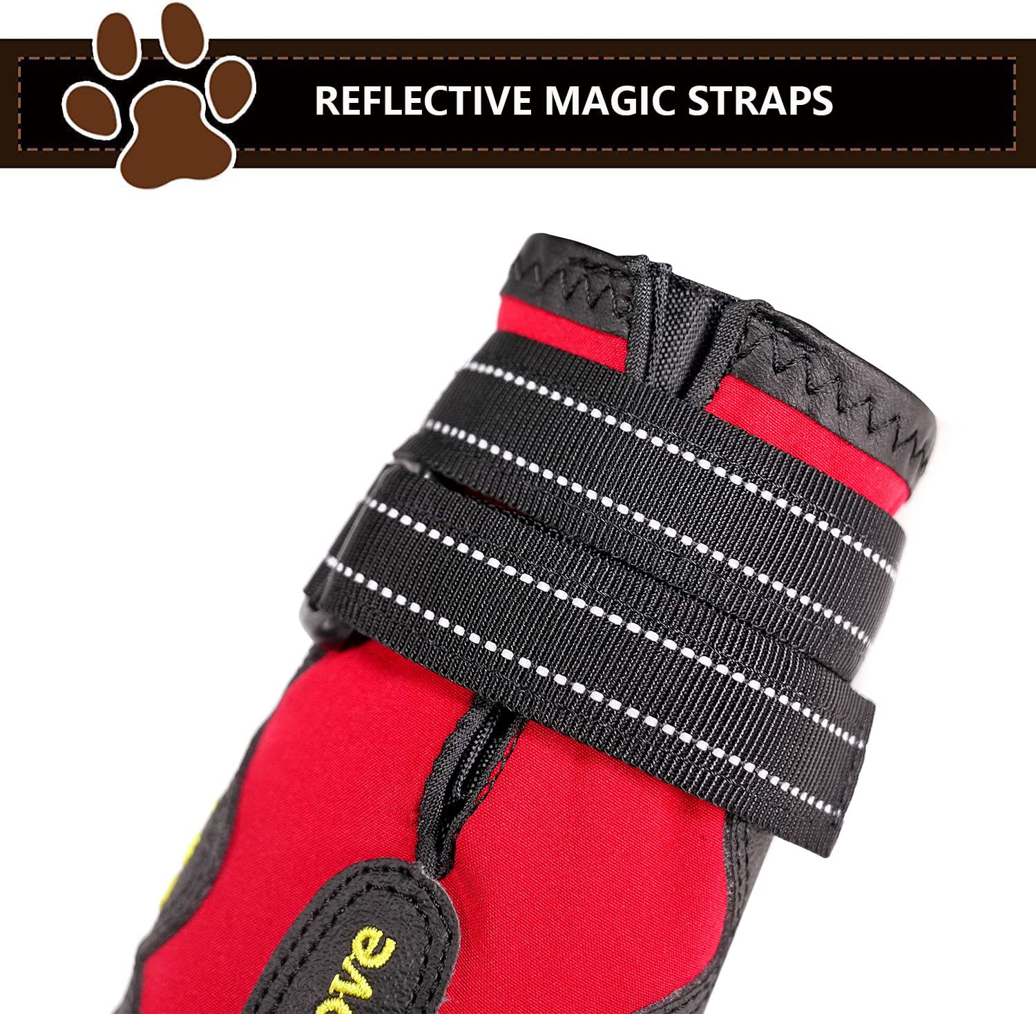 Expawlorer Anti-Slip Dog Shoes - Winter Booties With Reflective Strap, Waterproof Rain Boots For Large Dogs, Paw Protectors For