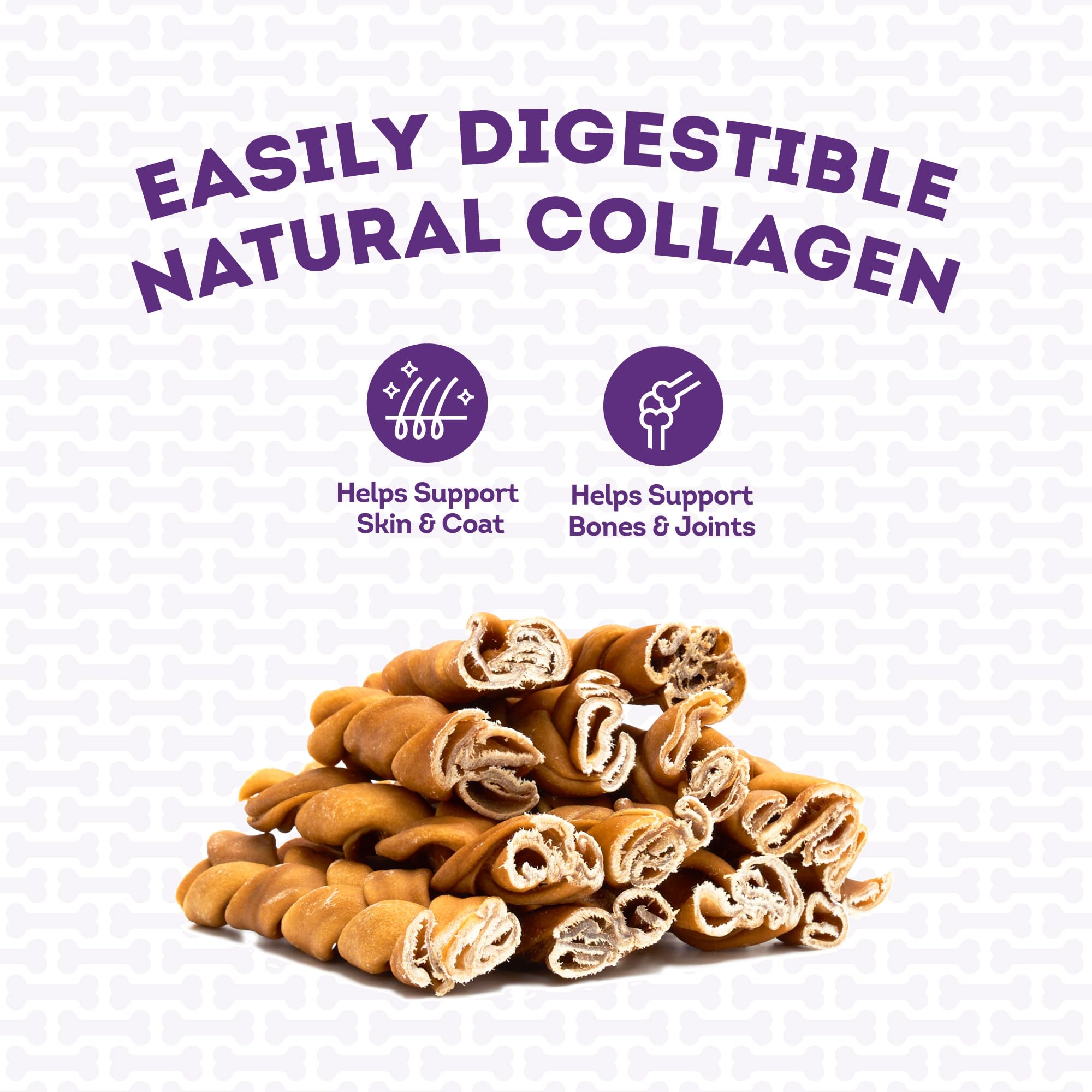 Treatly USA Collagen Braids Assorted Dog Chew Treats - Chicken Marinade Flavor, 10oz/1 Pack