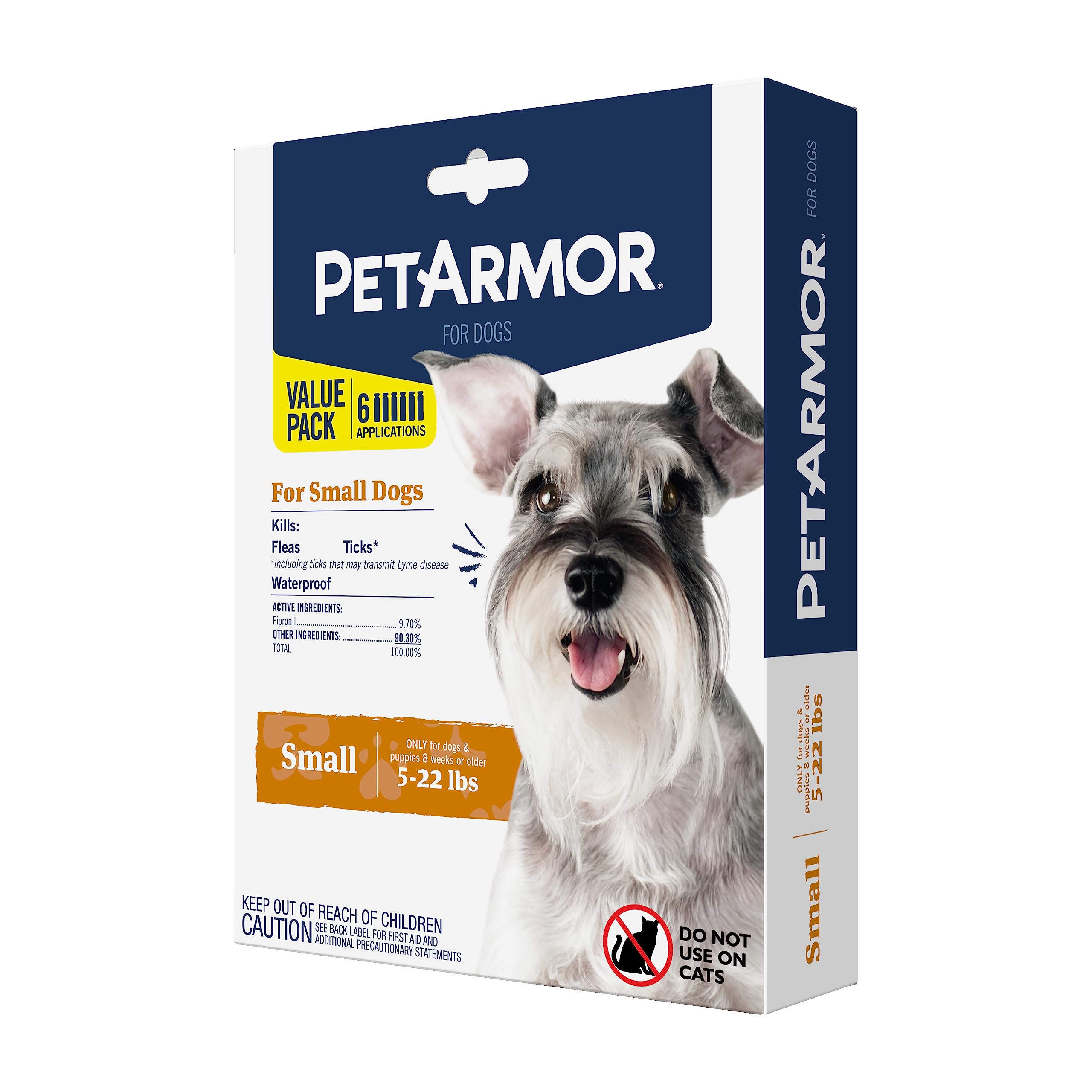 Petarmor For Dogs, Flea And Tick Treatment For Small Dogs (5-22 Pounds), Includes 6 Month Supply Of Topical Flea Treatments