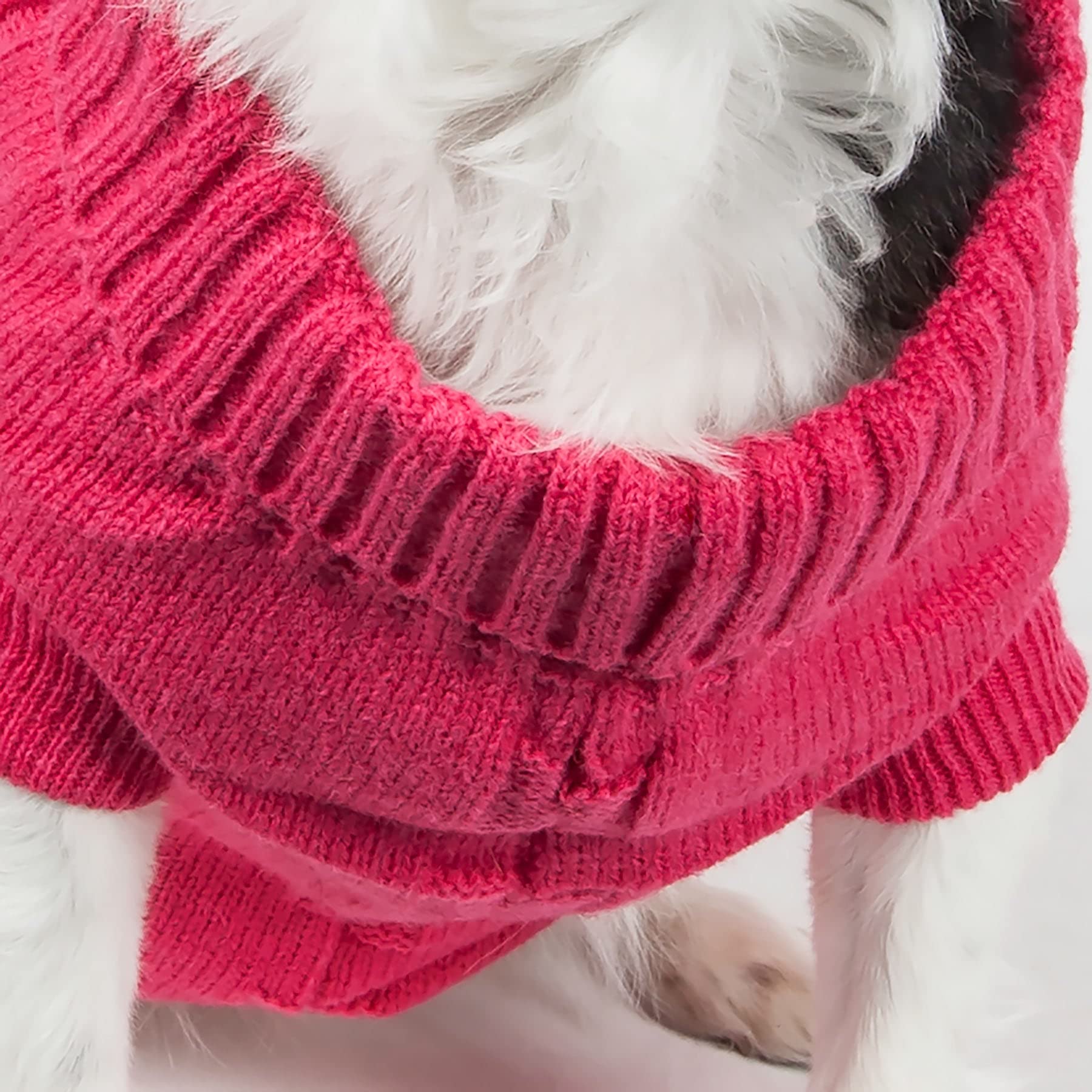 Pet Life Heavy Cotton Rib-Collared Fashion Designer Pet Dog Sweater, Small, Light Pink