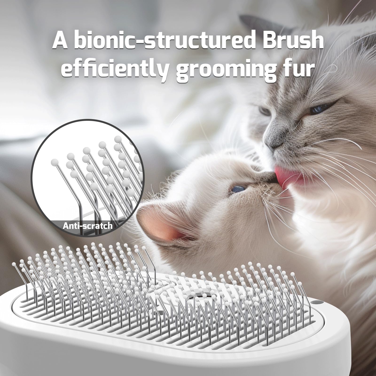 Steam Cat Brush for Shedding, 3 In 1 Steam Cat Brush Self Cleaning Dog Brush for Long and Short Hair Dogs and Cats Pet Grooming
