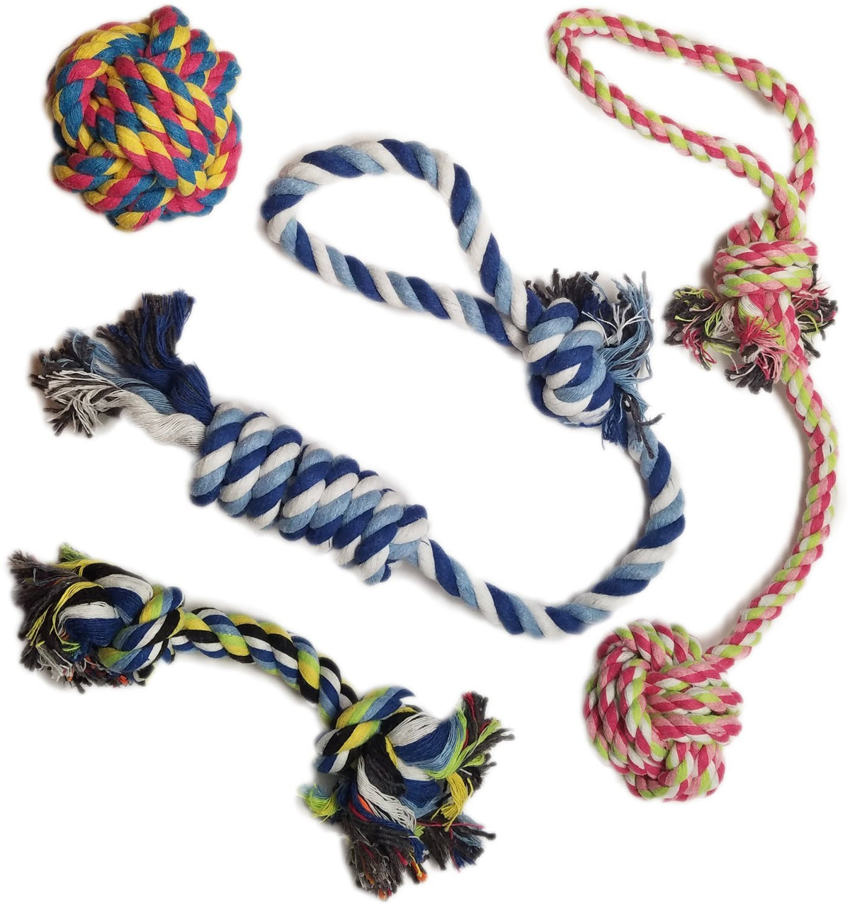 Otterly Pets 4-Pack Puppy Dog Rope Toys For Small To Medium Dogs – Durable Pull Toy For Dogs, Dog Stocking Stuffers, Pet Stocking Stuffers, Puppy Teething Toys