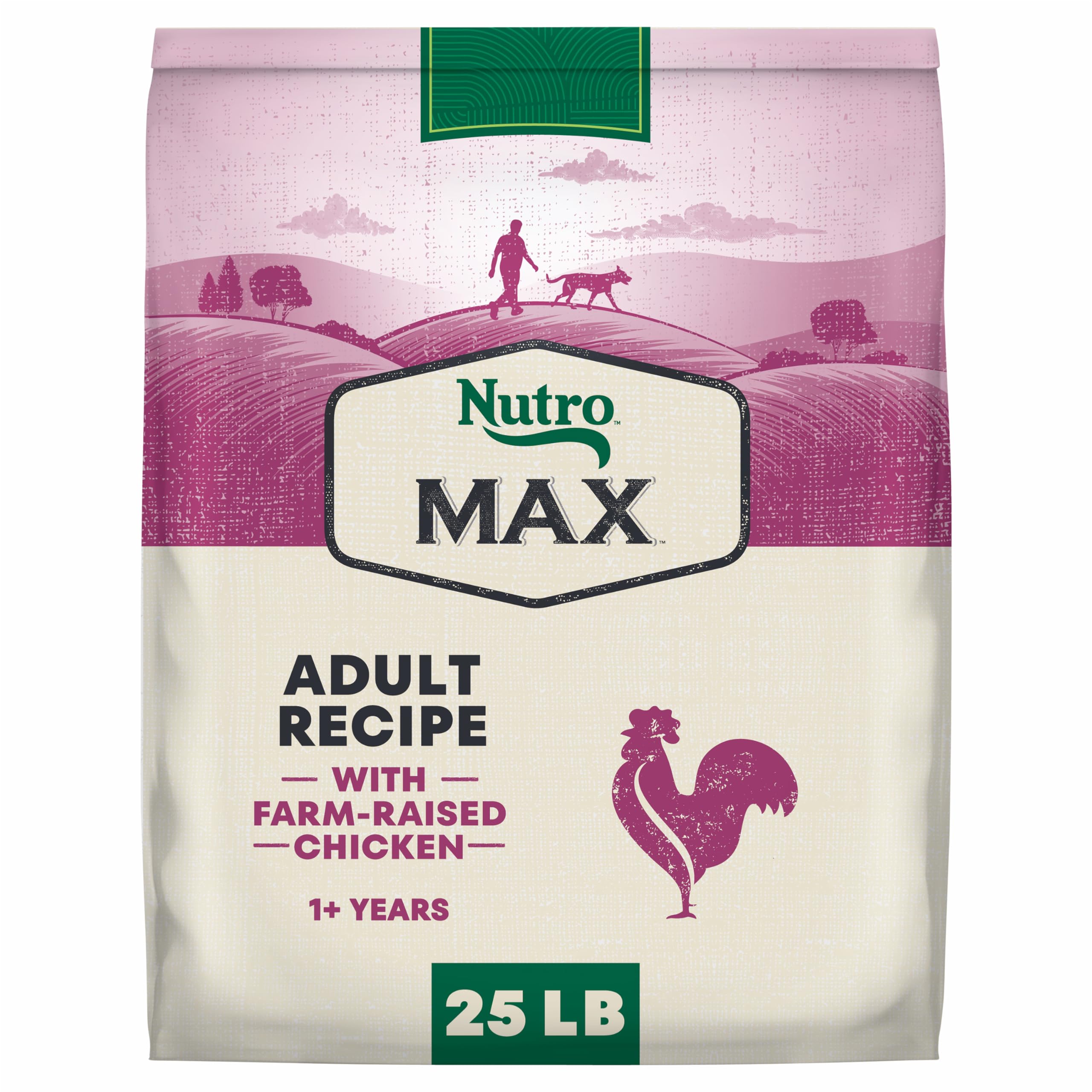 Nutro Max Adult Dry Dog Food with Farm-Raised Chicken, 25 lb. Bag