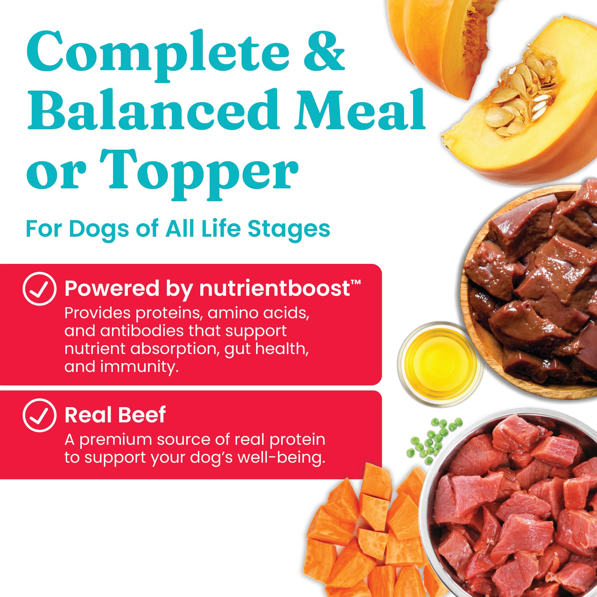 Solid Gold Air Dried Dog Food Toppers for Picky Eaters - Healthy Dog Treats Made with Real Beef to Serve as Meal Topper or Dog T