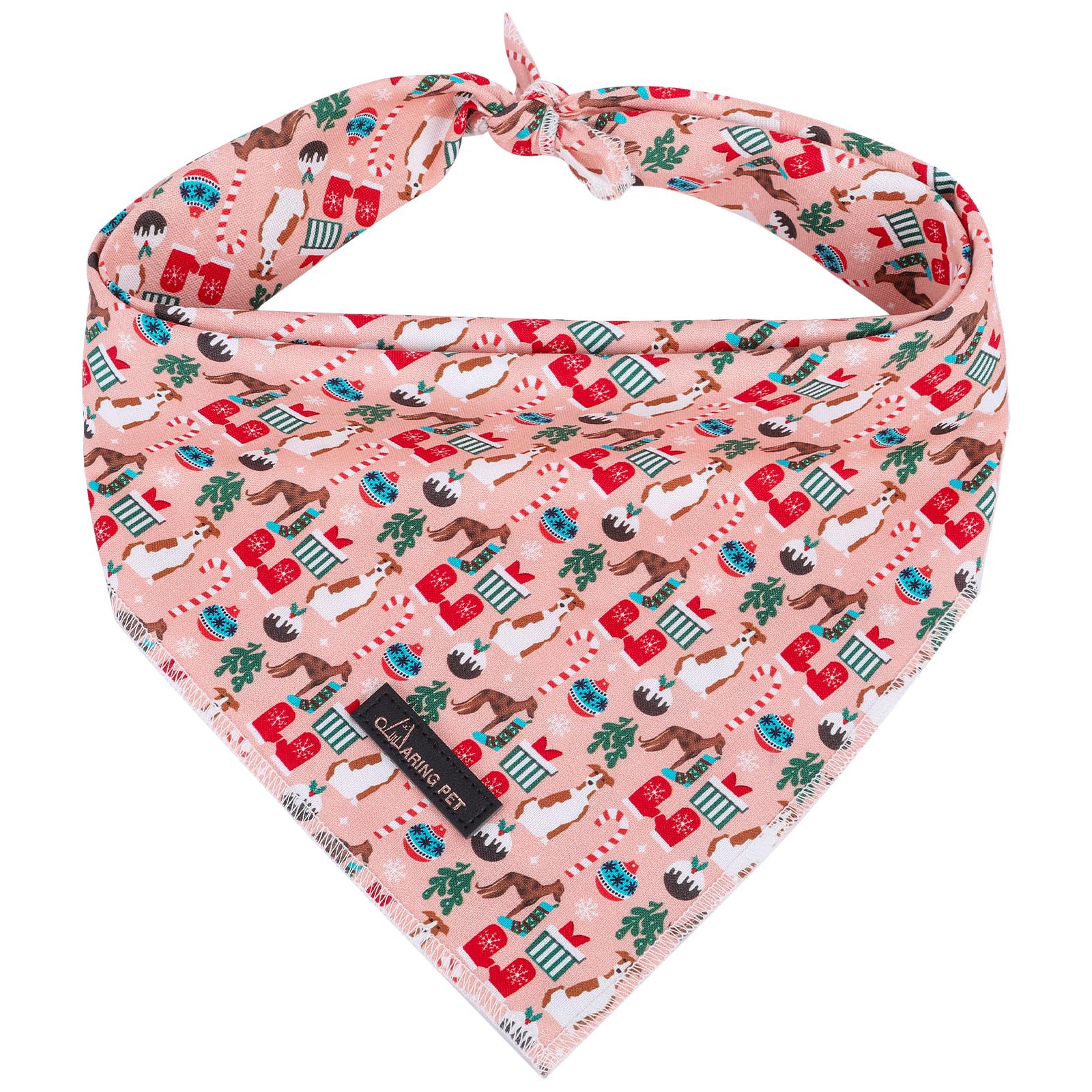 Aring Pet Christmas Dog Bandana Cute Pink Dog Bandanas, Comfortable Christmas Pet Scarf Dog Triangle Bibs For Small To Large Dog