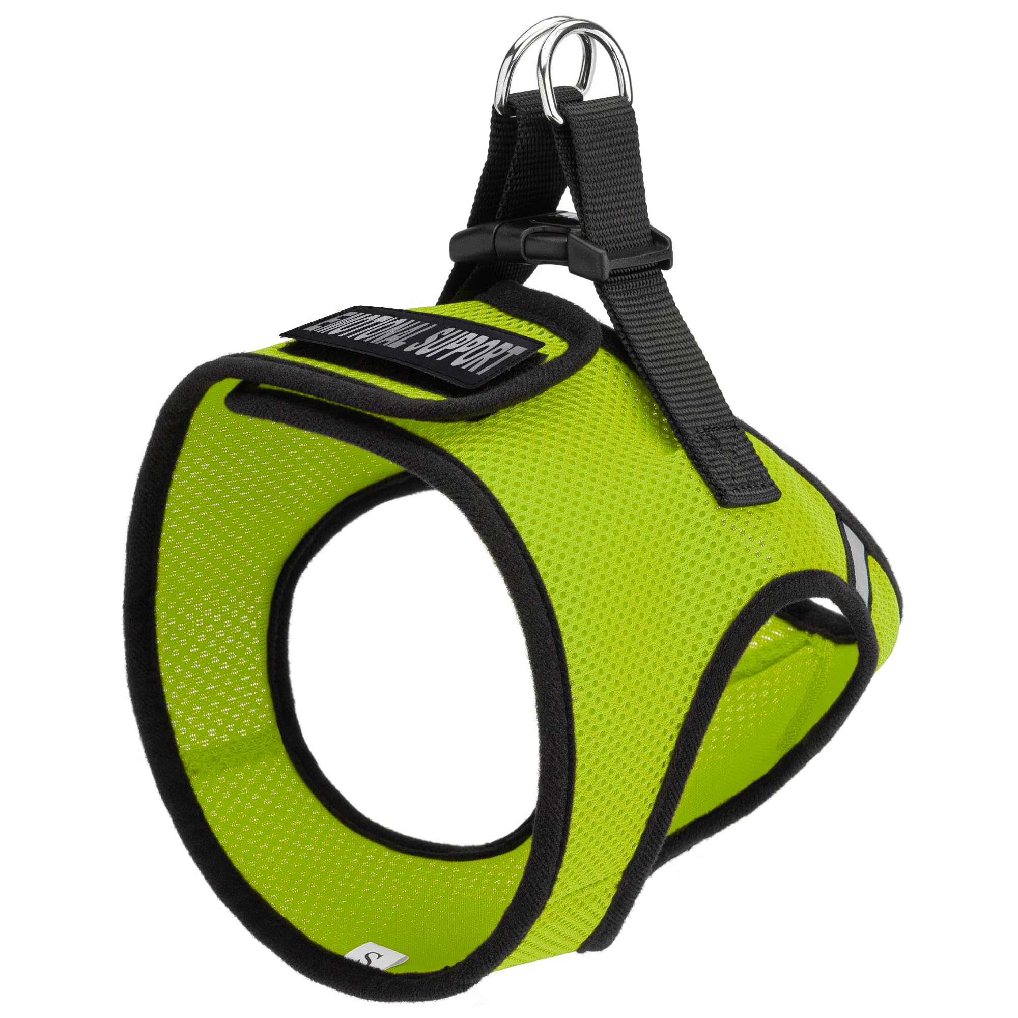 Dogline Boston Step in Mesh Dog Harness with Emotional Support Patch No Choke Pet Vest Soft Gentle Padded Chest Halter for Puppi