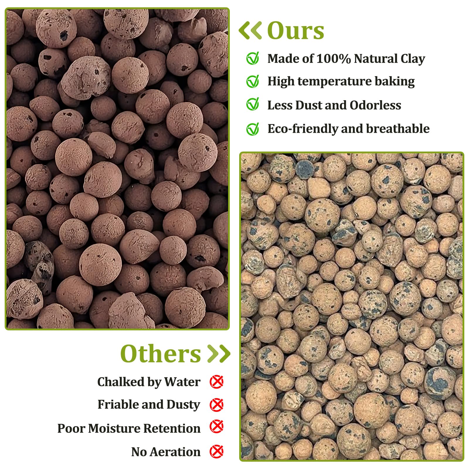 Riare 6Lbs Expanded Clay Balls Terrarium Substrate For Reptiles - 100% Organic Lightweight Clay Pebbles Substrate Frogs False Bo
